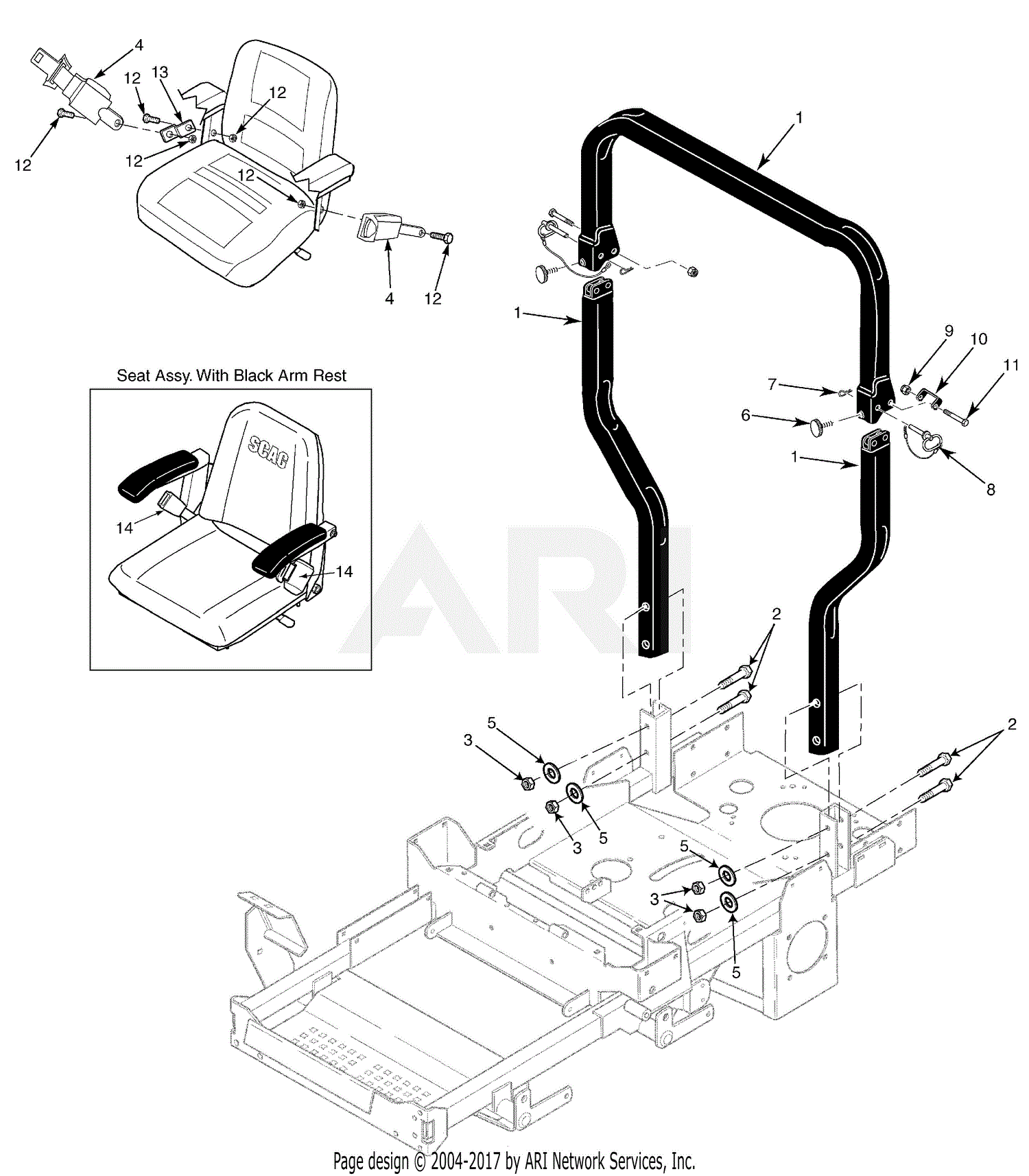  Scag  STC48V 19KAI Tiger  Cub  S N D6700001 D6799999 