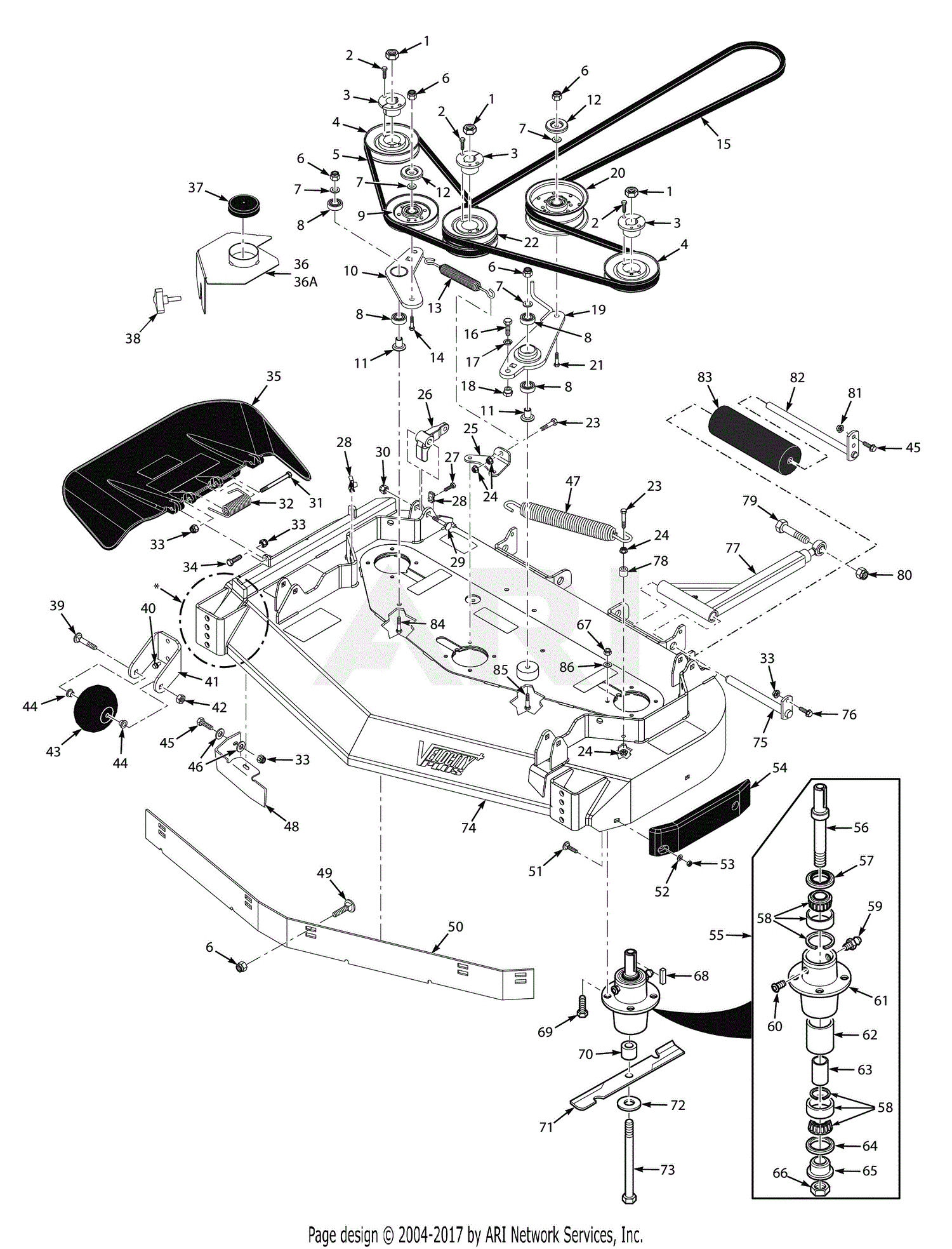 Scag STCII52V22FX (Tiger Cat II) (S/N N8900001N8999999) Part No