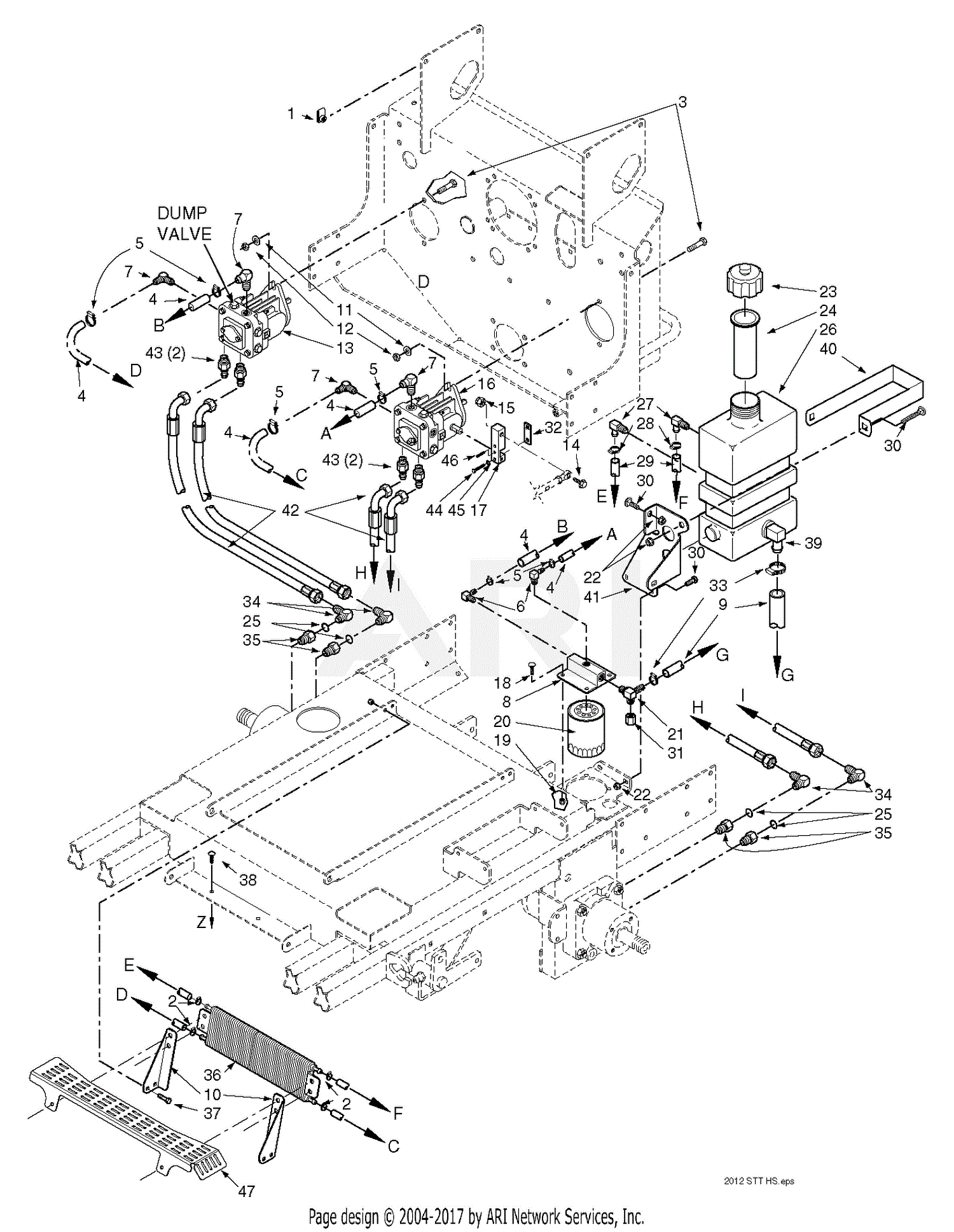 Scag turf 2024 tiger hydraulic pump