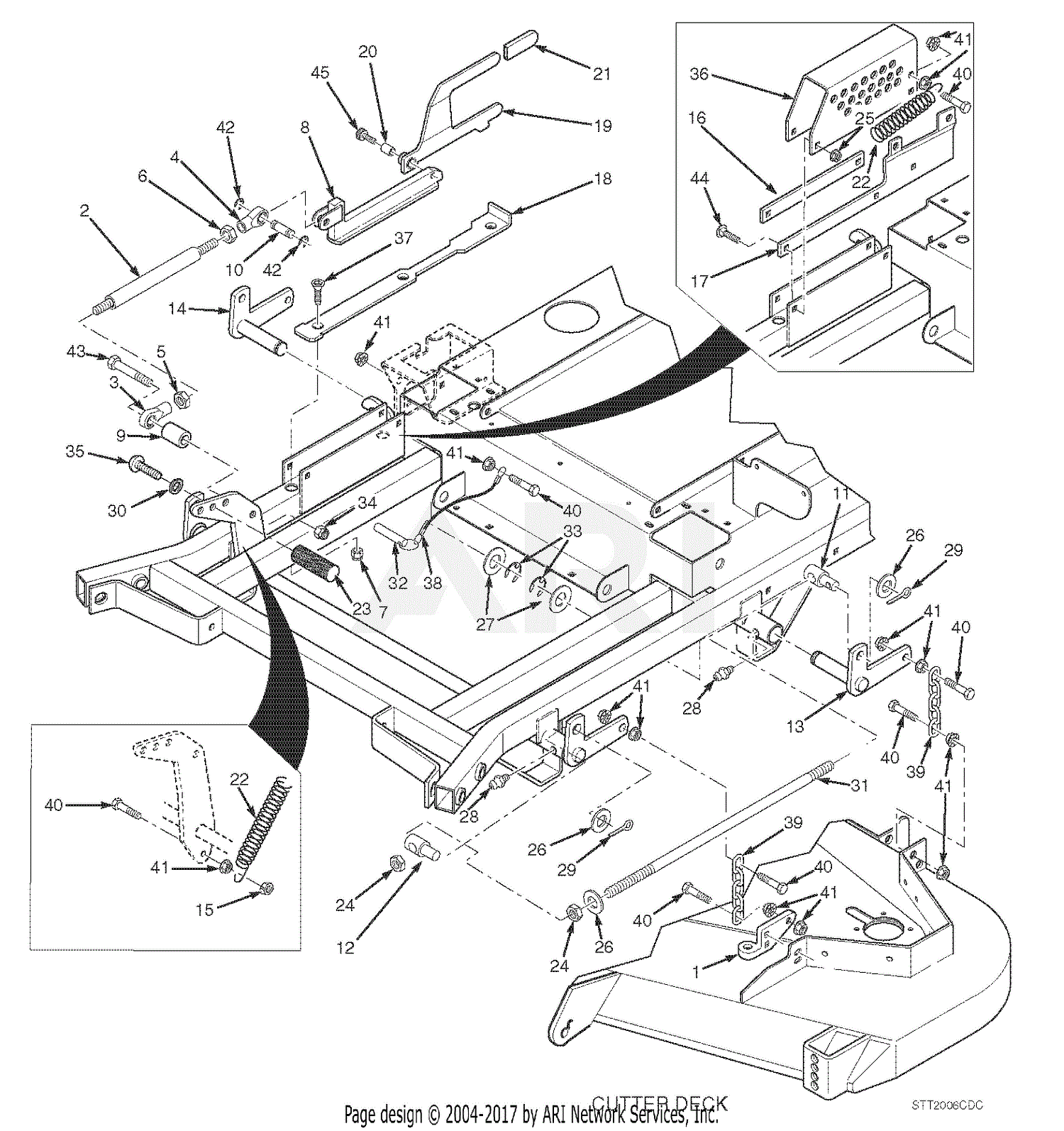 Scag STT61V-31EFI-SS (S/N F6100001-F6199999) Parts Diagram for Cutter ...