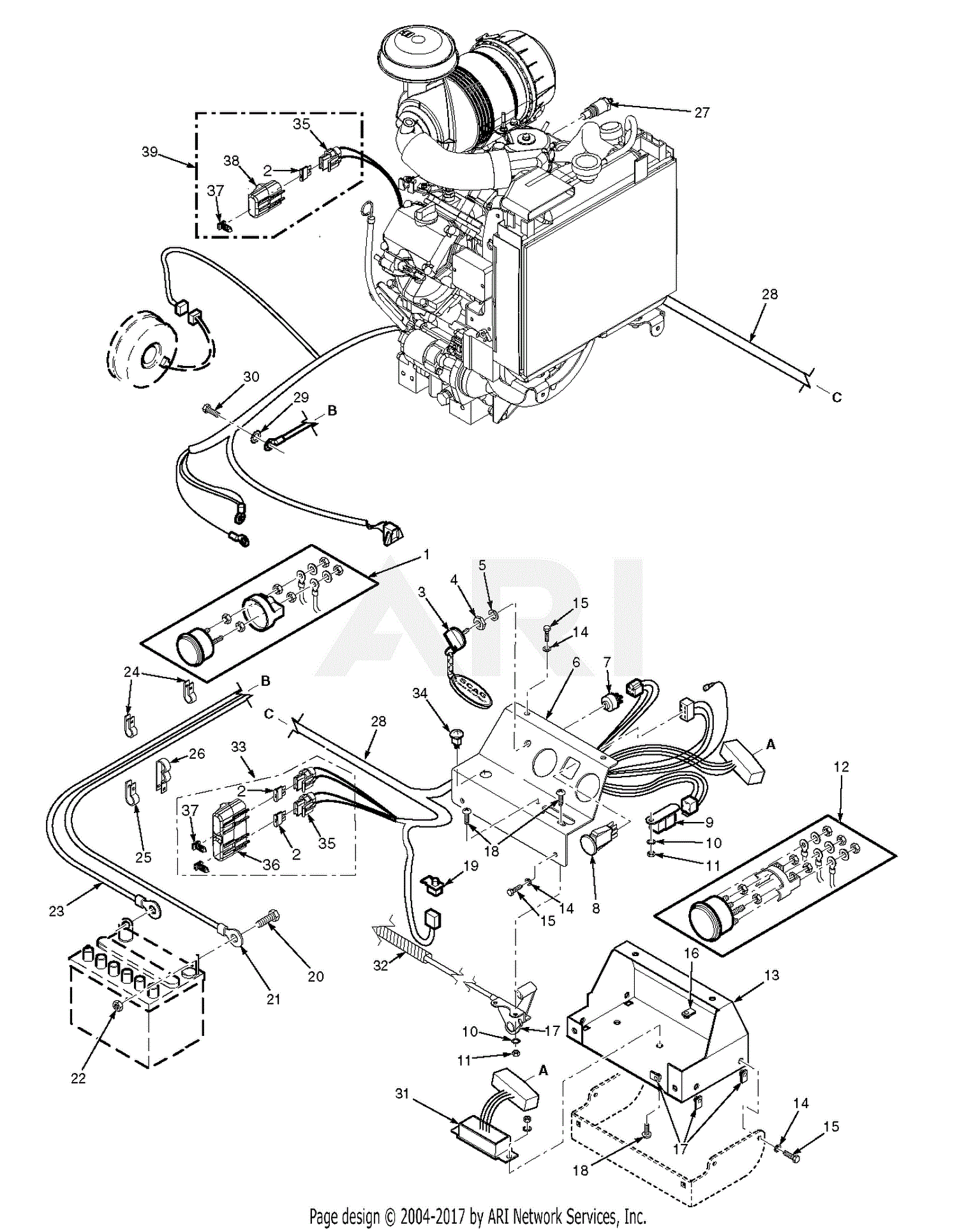 Scag Stt61v-791dfi (tiger Cat) (s N H9600001-h9699999) Parts Diagram 