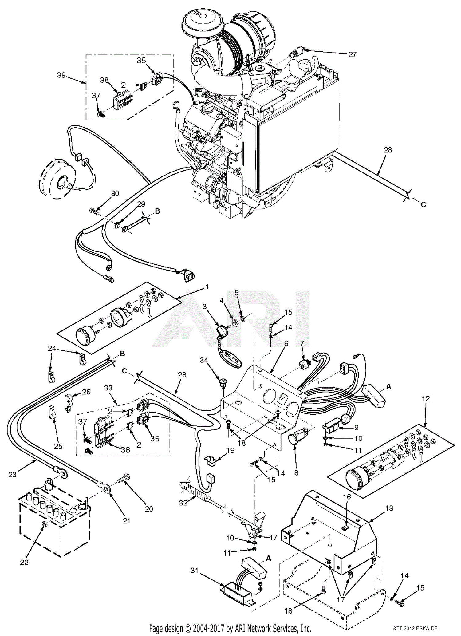 Scag STT61V-791DFI (Turf Tiger) (S/N G5100001-G5199999 ... diagram of ammeter 