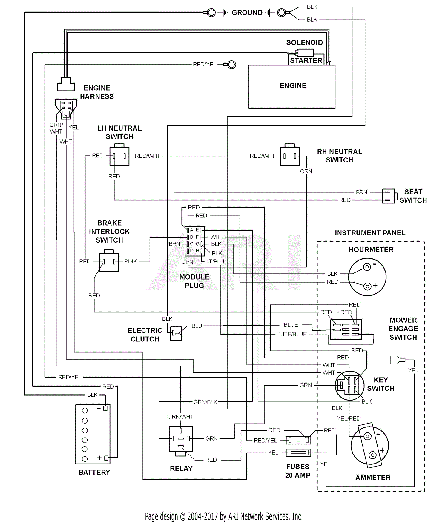 Scag STT61A-25CH (S/N 6710001-6719999) Parts Diagram for Electrical ...