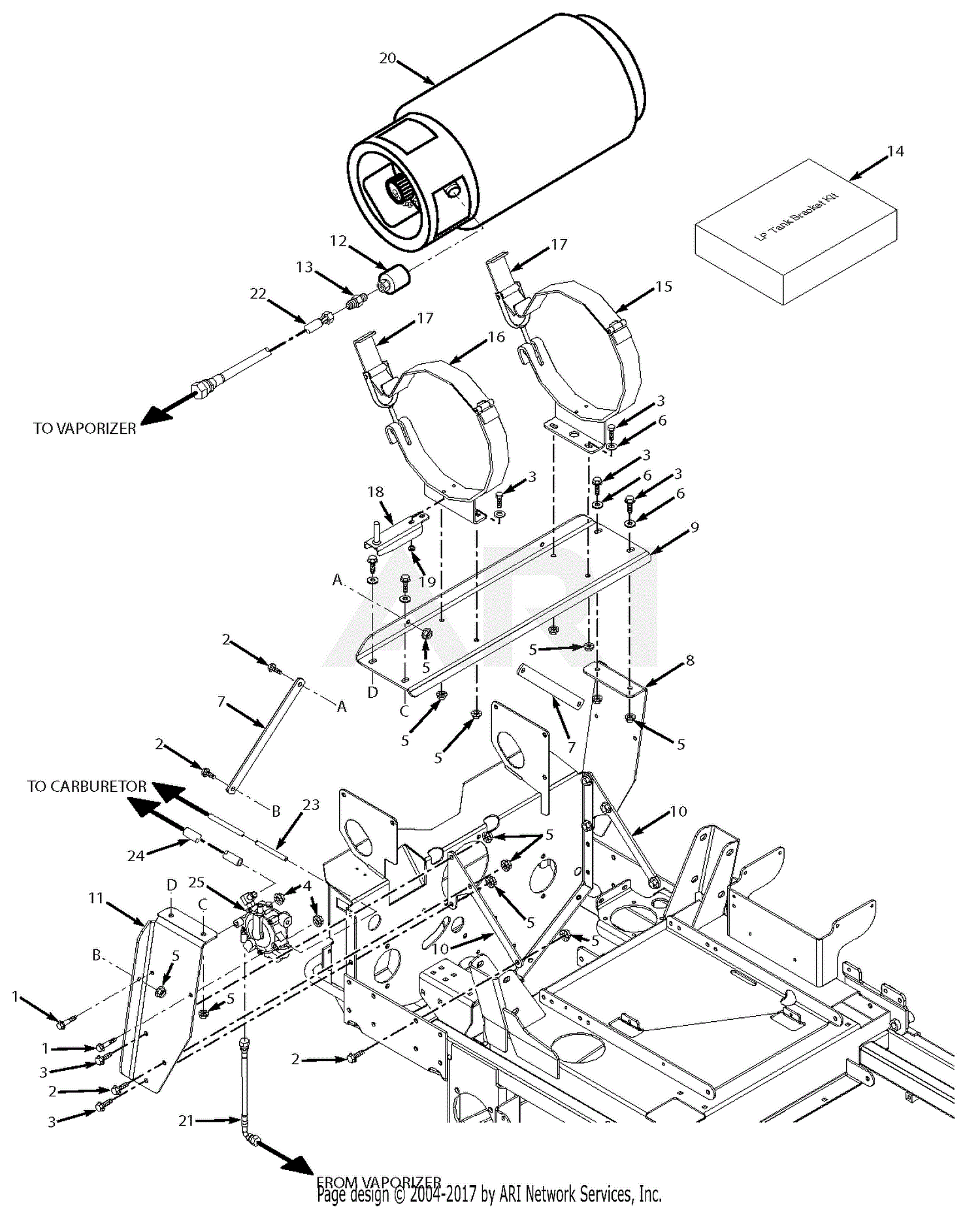 Scag STT61V-25CH-LP Turf Tiger (S/N H9000001-H9099999) Parts Diagram ...