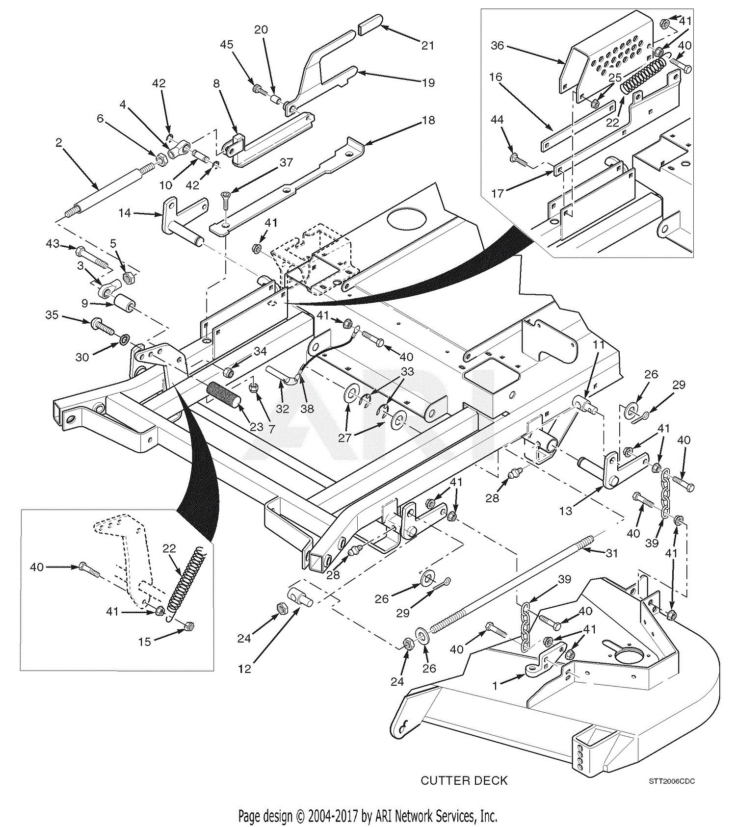 Scag STT61V-25KBD-SS (Turf Tiger) (S/N D1000001-D1099999) Parts Diagram ...