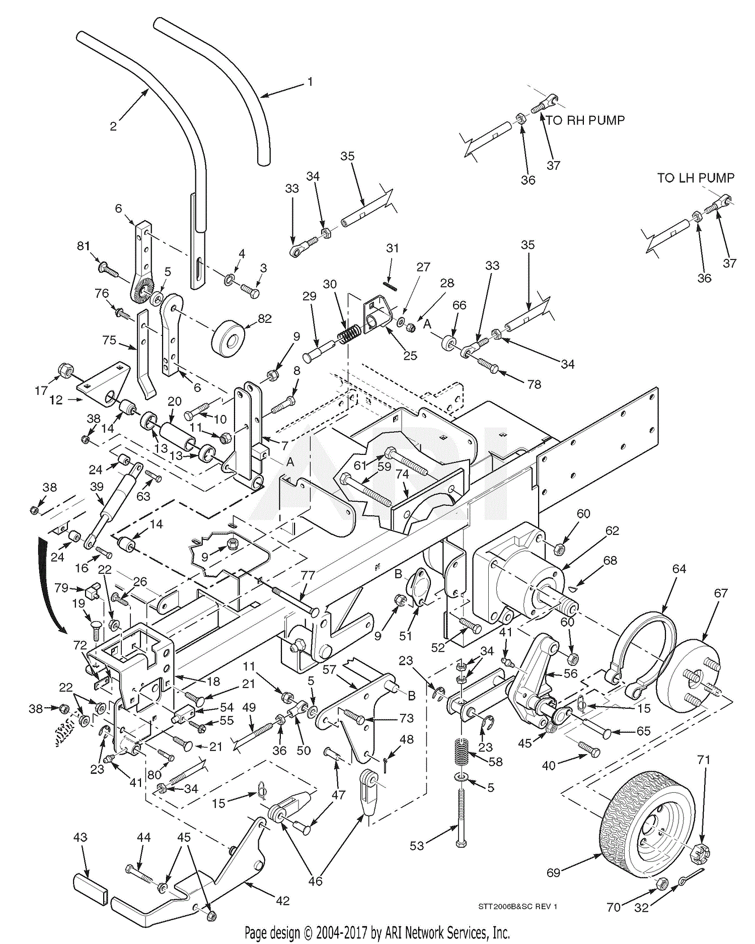 Scag STT61V-25KBD-SS (Turf Tiger) (S/N D7900001-D7999999) Parts Diagram ...