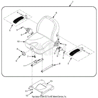 486597 SCAG - CUSHION COVER SEAT STC/STT - Scag Parts Online