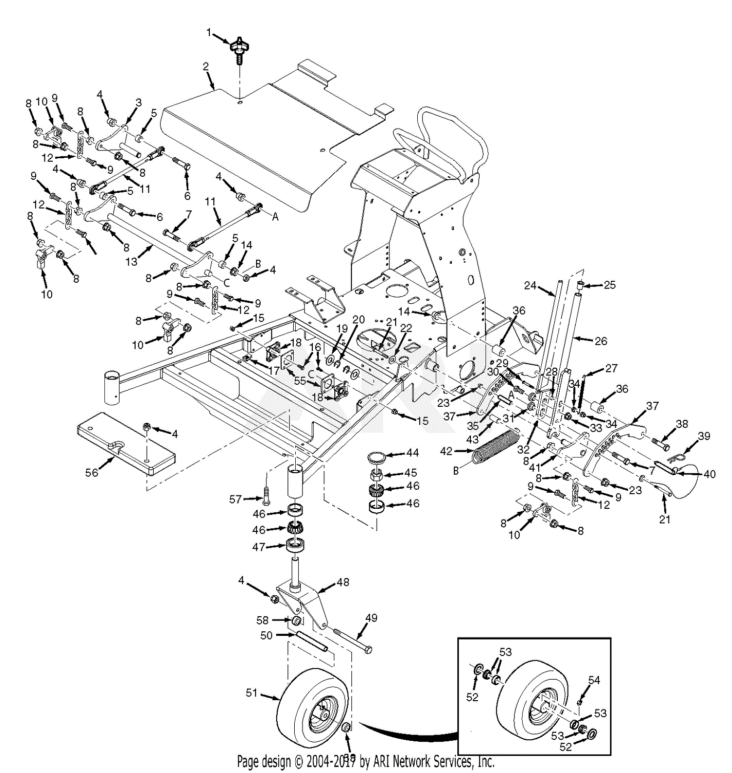 Scag SVR36A-19FX V-Ride (S/N J7600001-J7699999) Parts Diagram for SVR ...