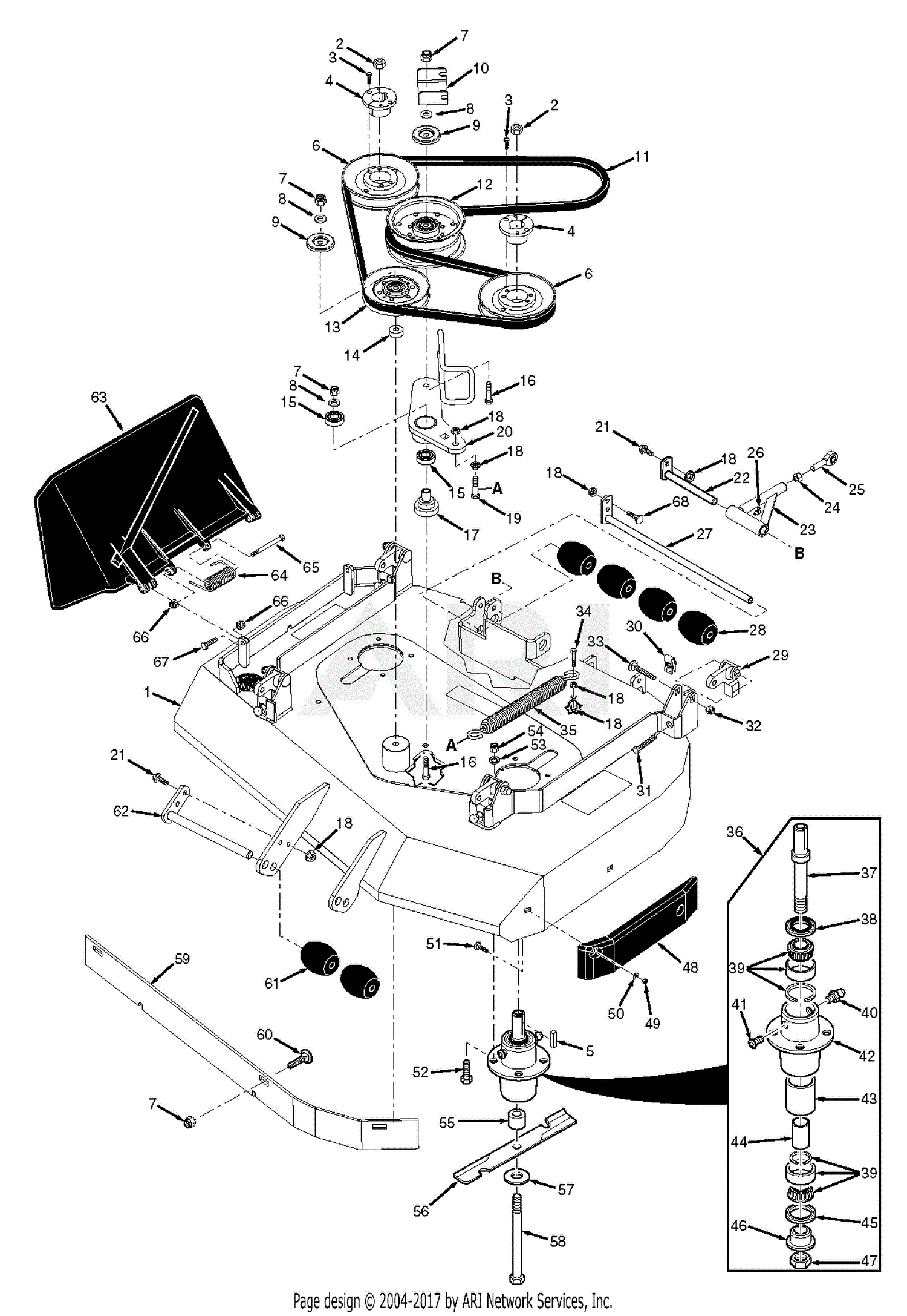 Scag SVR36A600FX (VRide) (S/N H3700001H3799999) Parts Diagram for