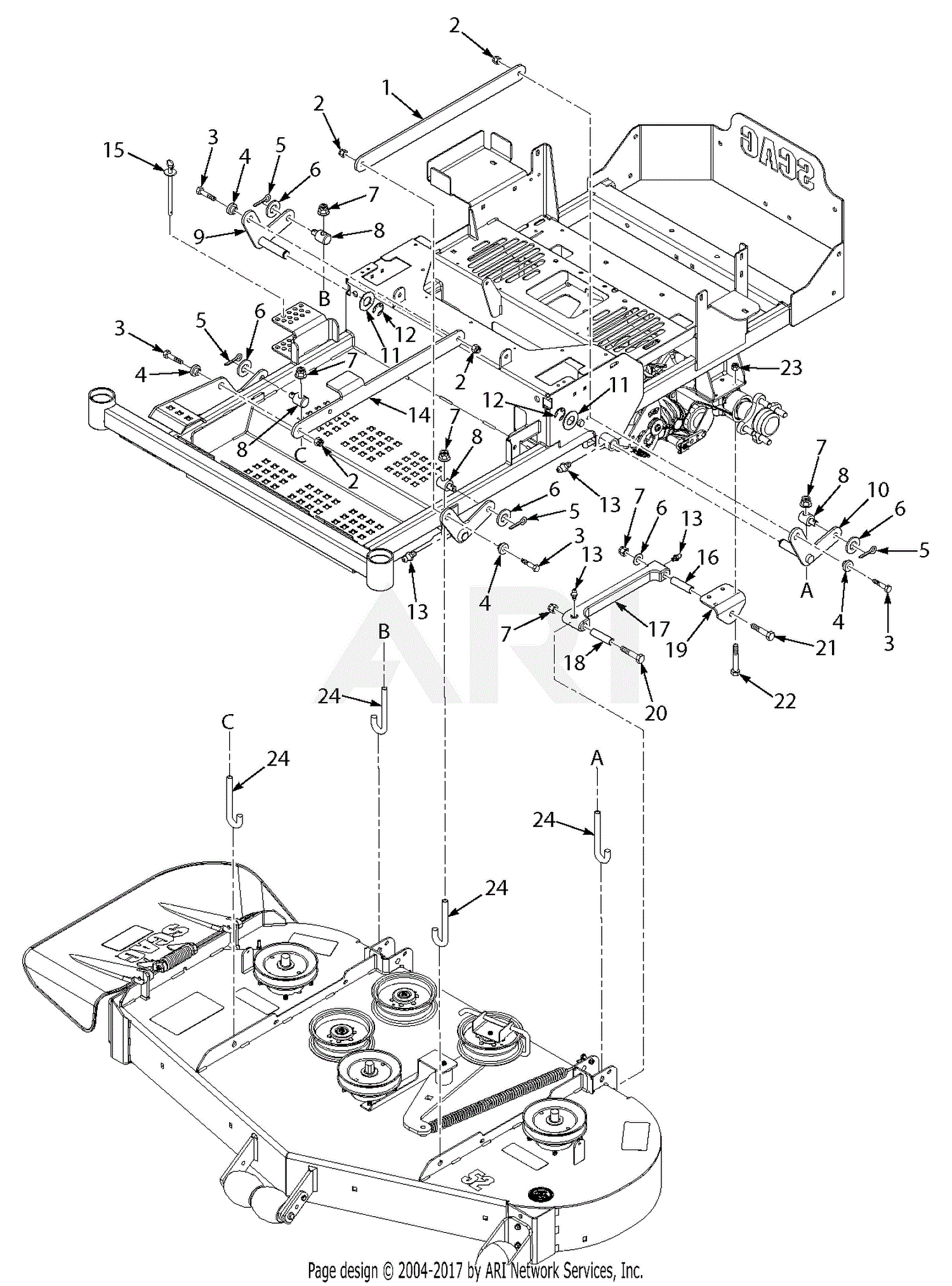 Scag SZL FR Liberty Z S N M M Part No Parts Diagram For