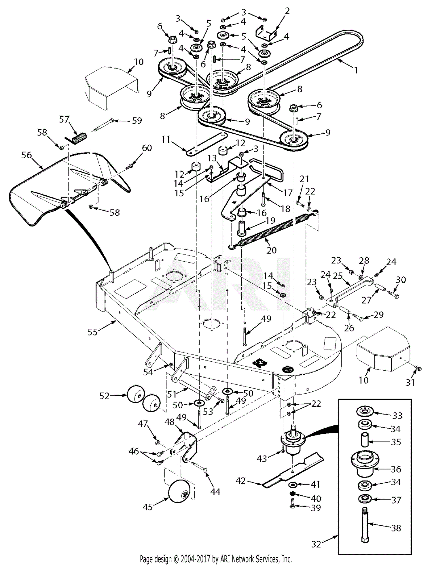 Scag SZL48-21FR Liberty Z (S/N N2400001-N2499999) Part No. 06312 Parts ...