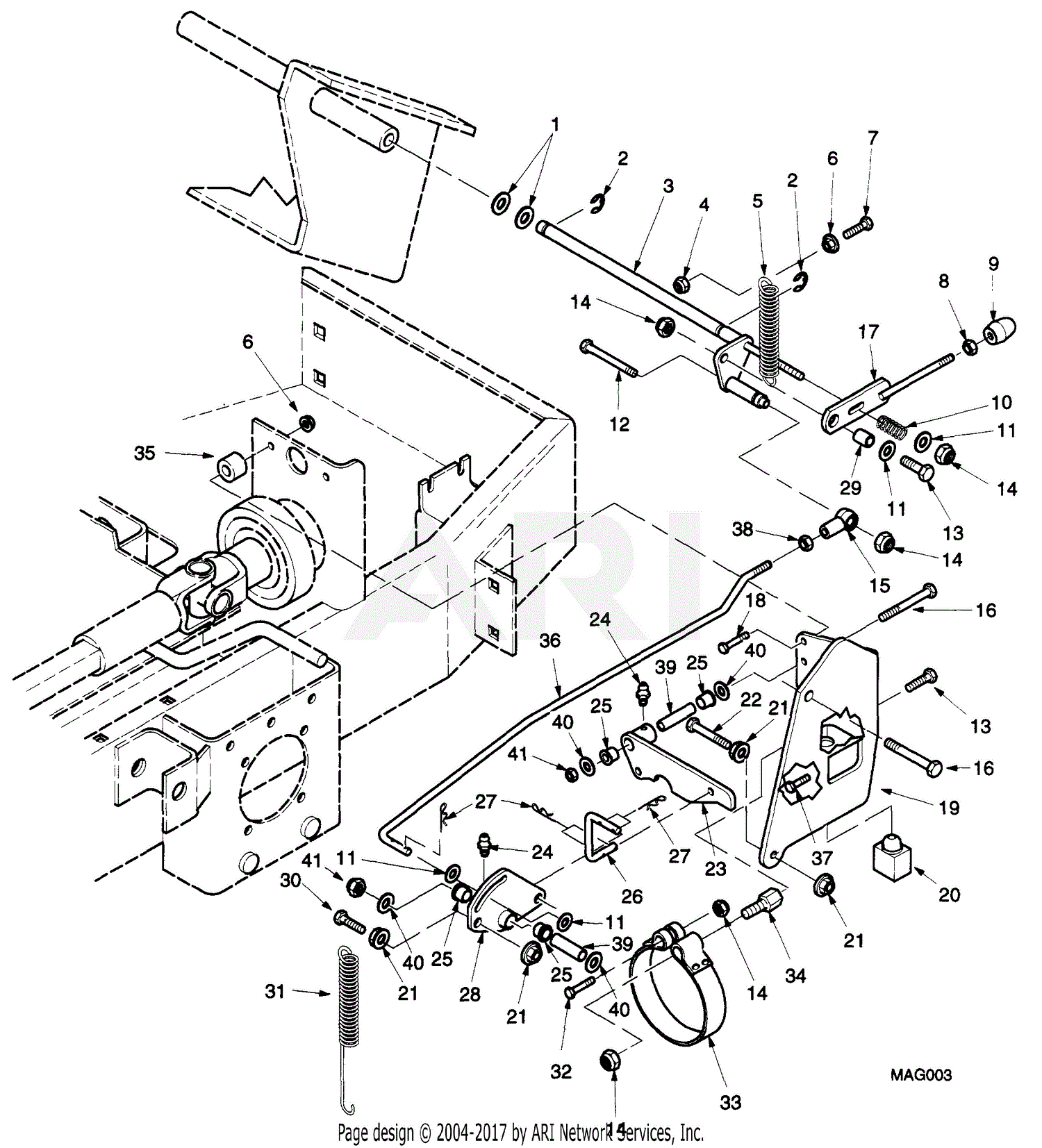 Scag MAG III (60000-69999) Parts Diagram for CUTTER BRAKE LINKAGE