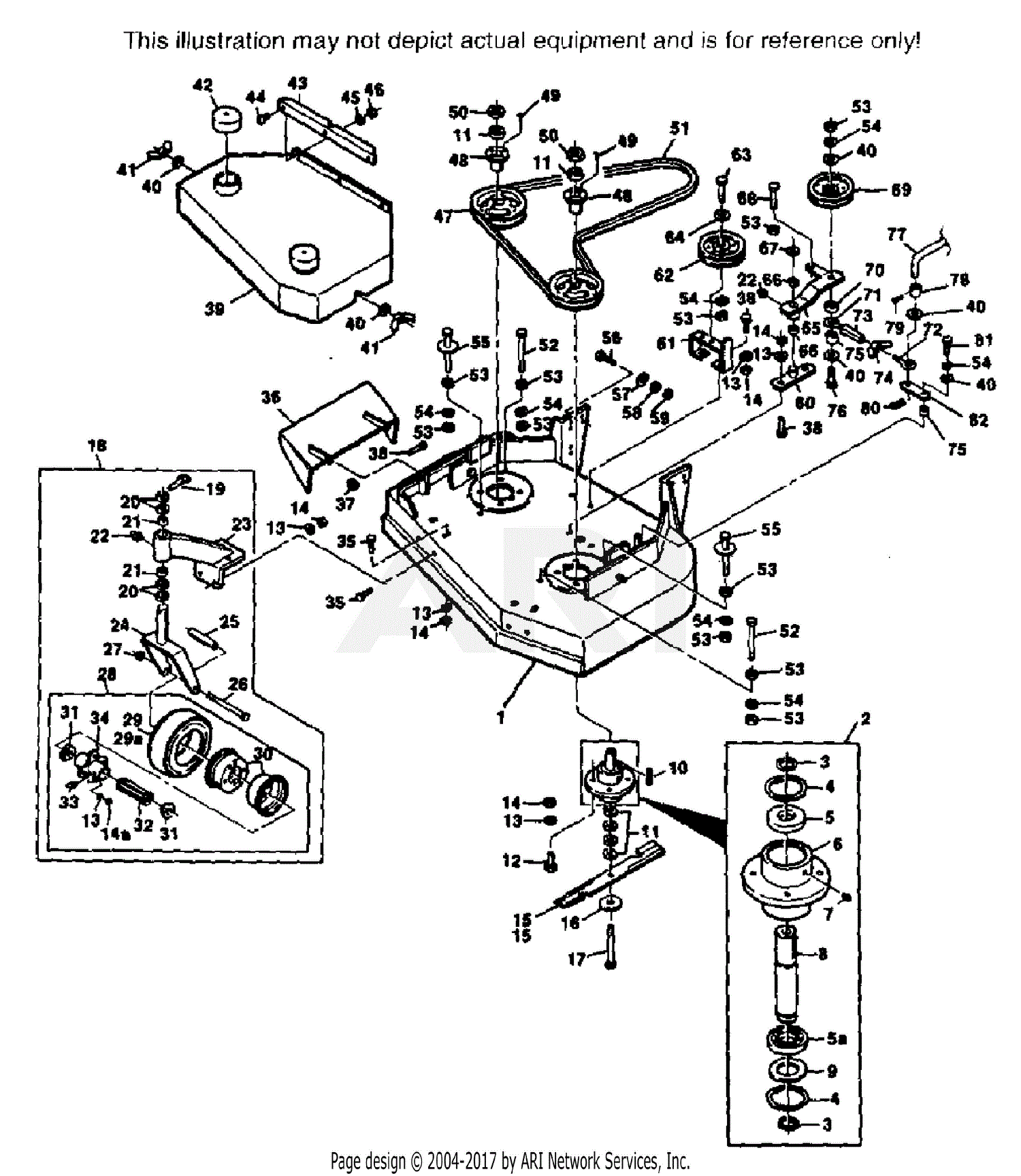 Scag SR-18B (001-UP) Parts Diagram for CUTTER DECK SLM-40T