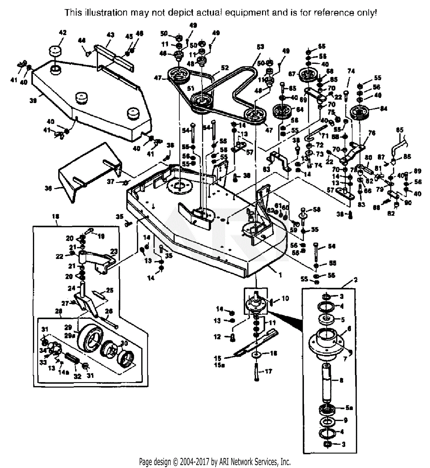 Scag ST-13K (1001-1214) Parts Diagram for CUTTER DECK SLM-48T