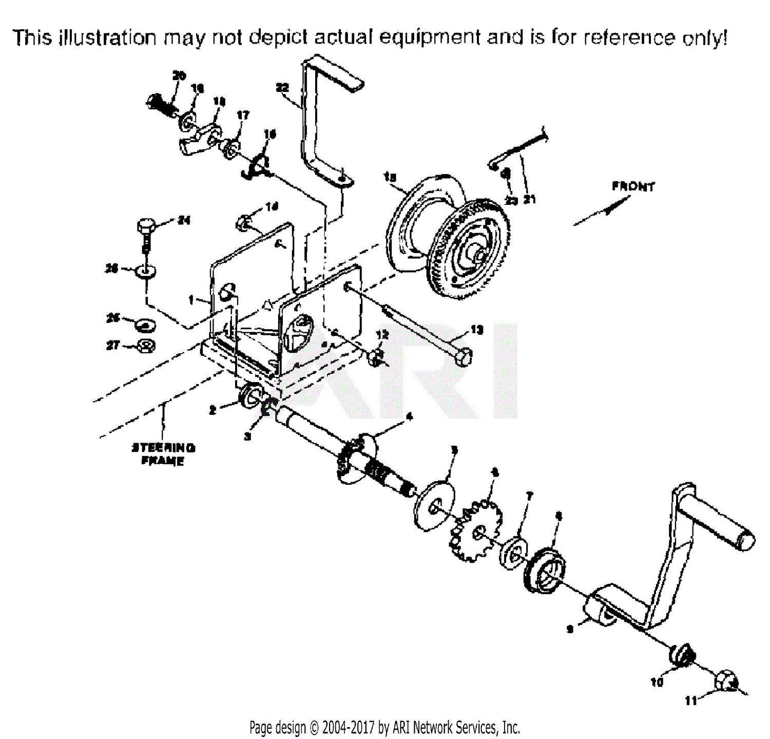 Scag SR-18B (001-UP) Parts Diagram for WINCH LIFT SYSTEM