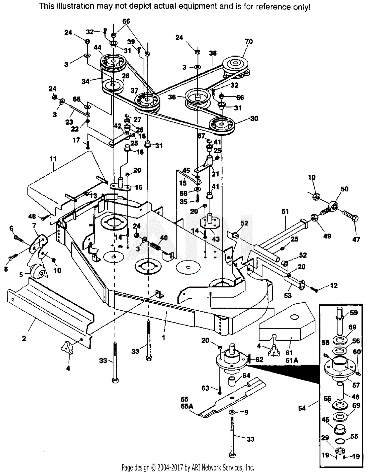 Scag Ssz-20cv (40000-49999) Parts Diagram For Cutter Deck 52