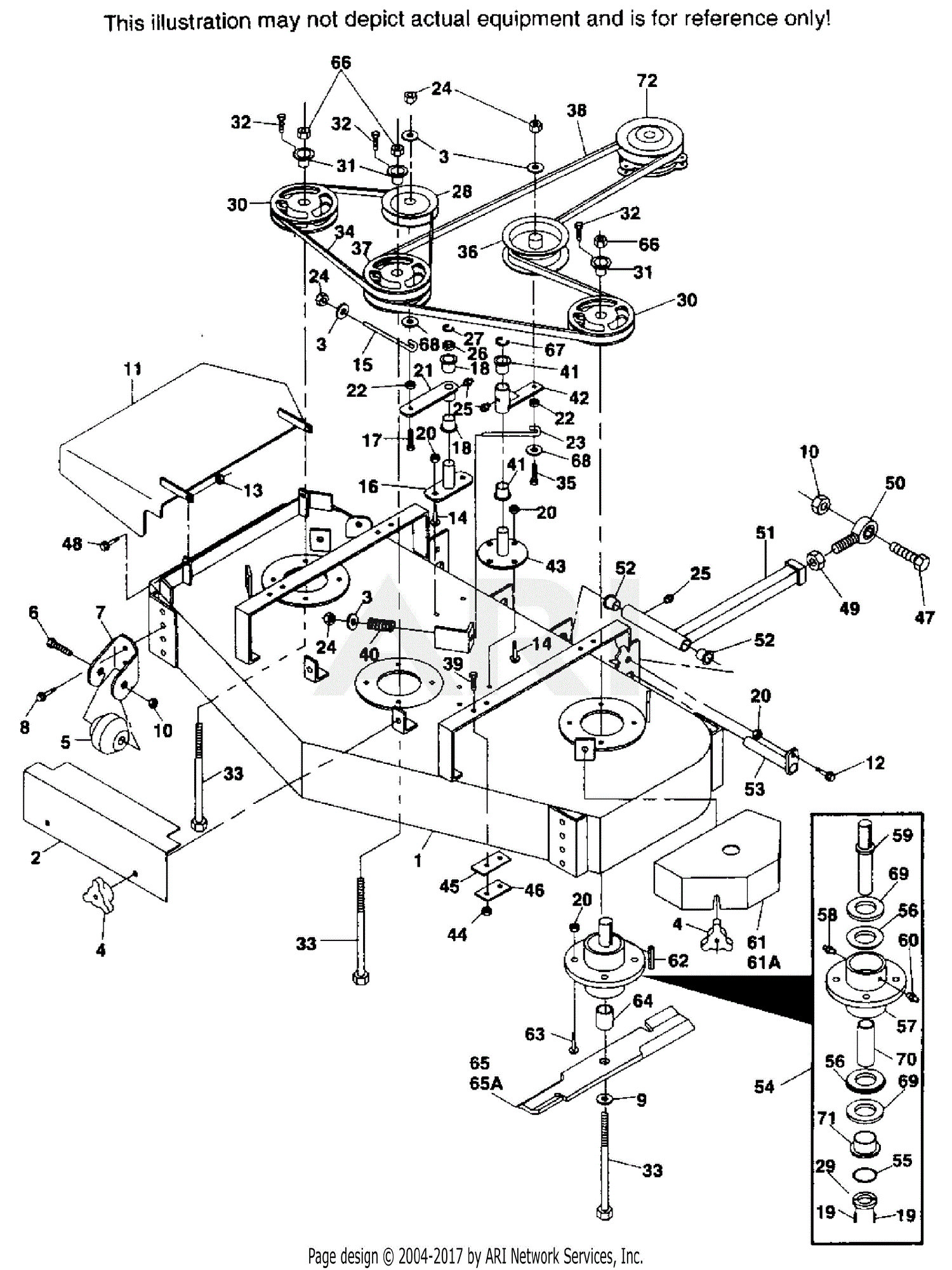 Scag SSZ4818CV (40000-49999) Parts Diagram for CUTTER DECK 48