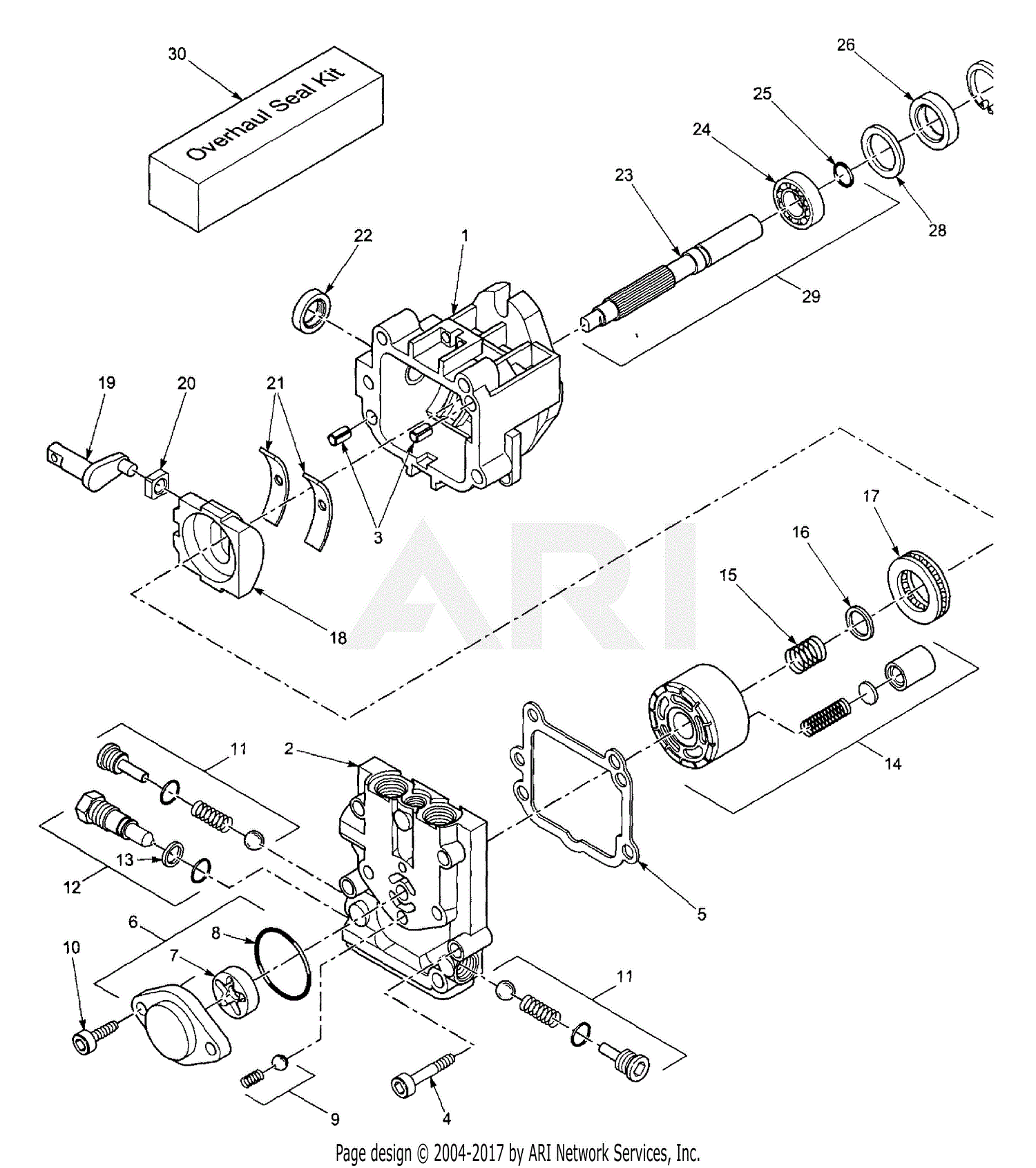 Scag STC48-20CV (S/N 5980000-5989999) Parts Diagram for Hydraulic Pump ...