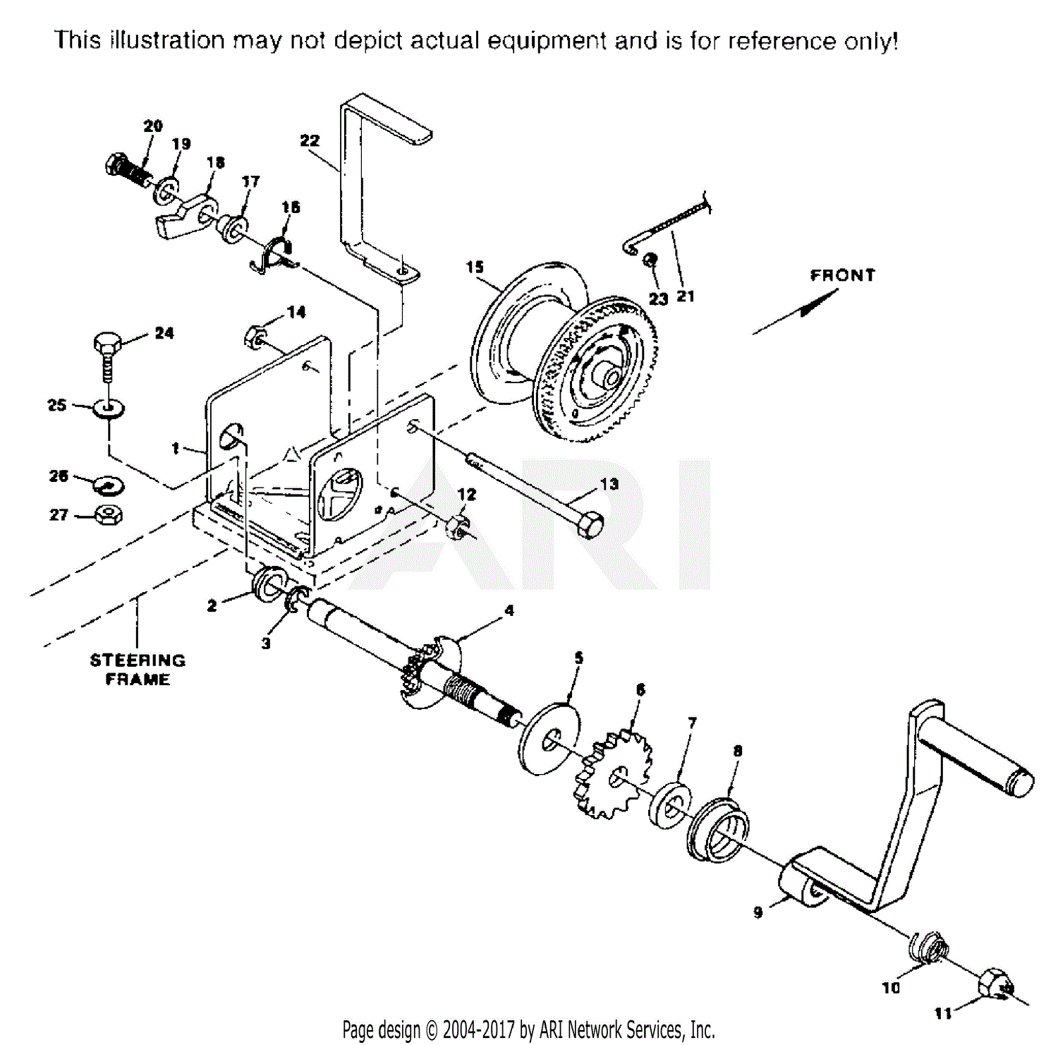 Scag STHM-20KH-1001 Parts Diagram for WINCH LIFT SYSTEM