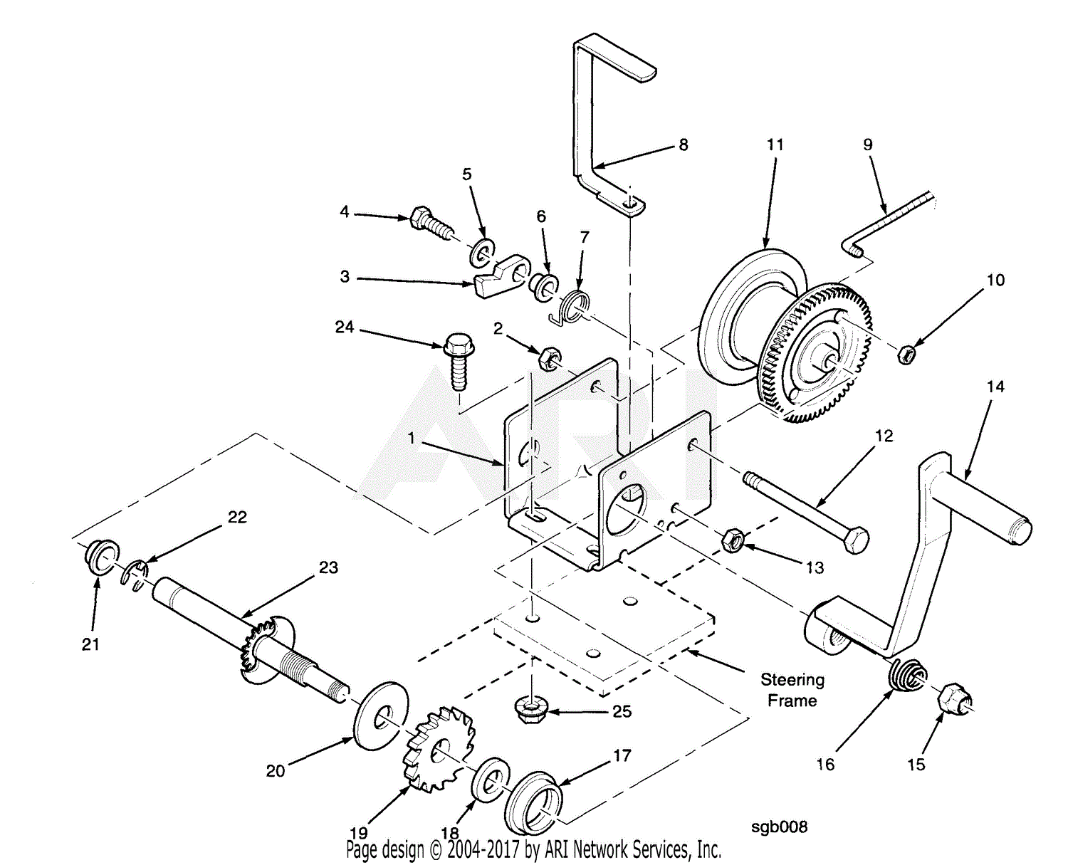 Scag STHM-20CV (3380001-3389999) Parts Diagram for Winch Lift System