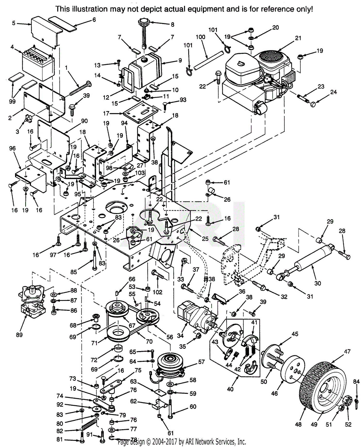 Scag STHM-22CV-50001 Parts Diagram for ENGINE DECK