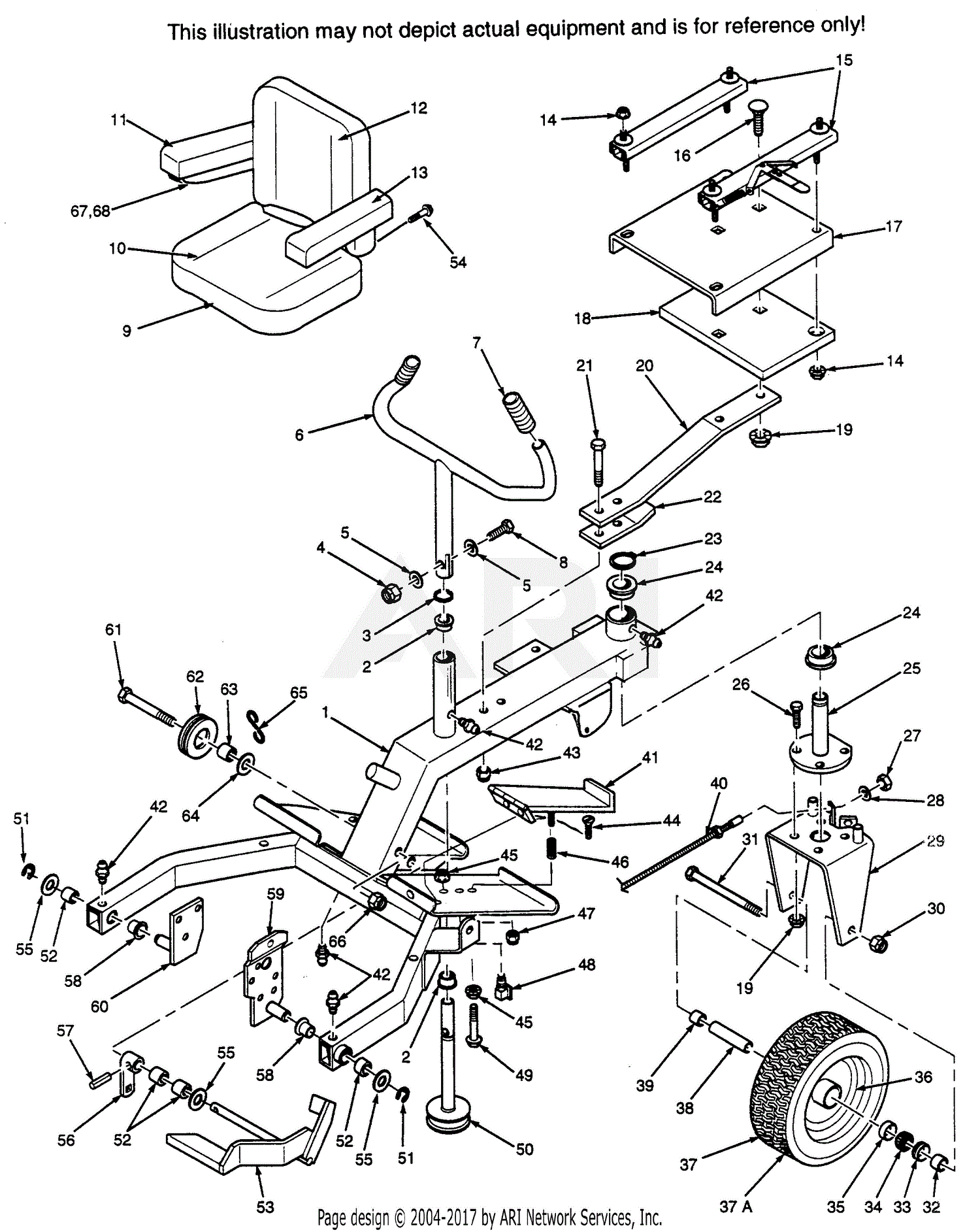 Scag Sthm 22cv 50001 Parts Diagram For Rider Frame Assembly