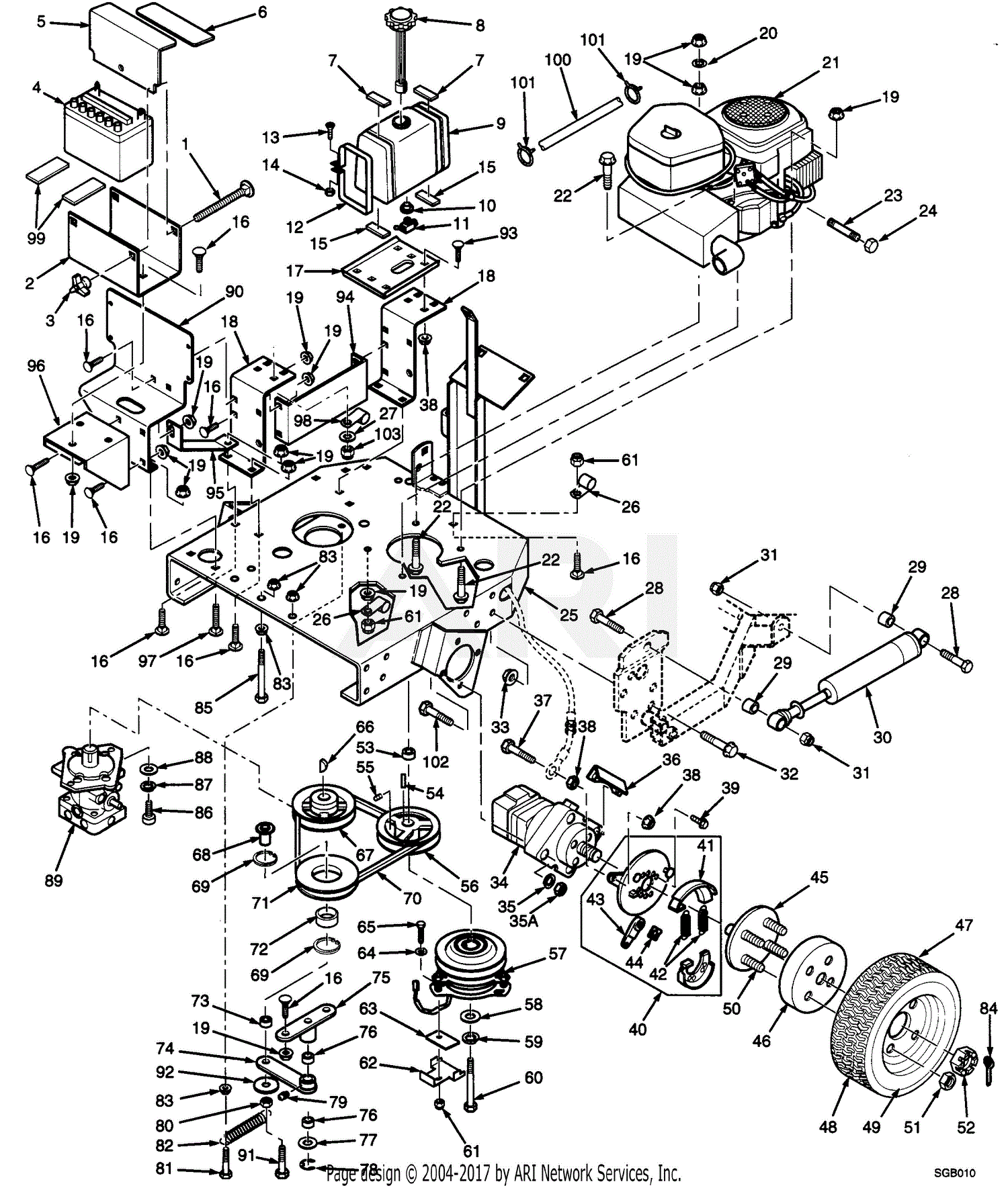 Scag STHM-20CV (60000-69999) Parts Diagram for ENGINE DECK