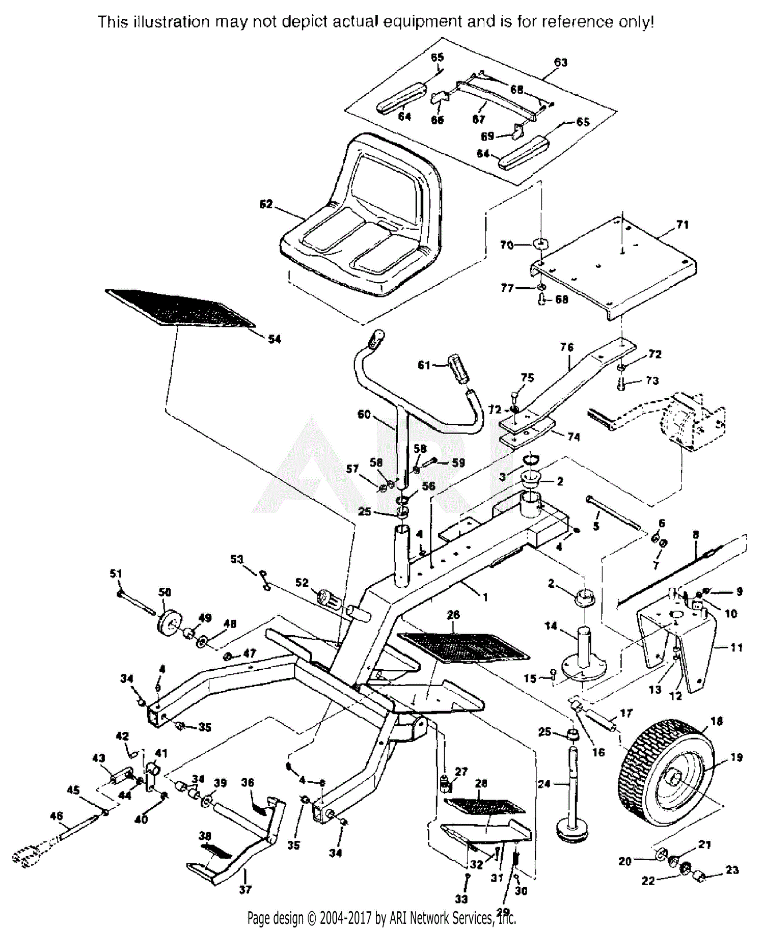 Scag STHM-20KH-1001 Parts Diagram for RIDER FRAME ASSEMBLY