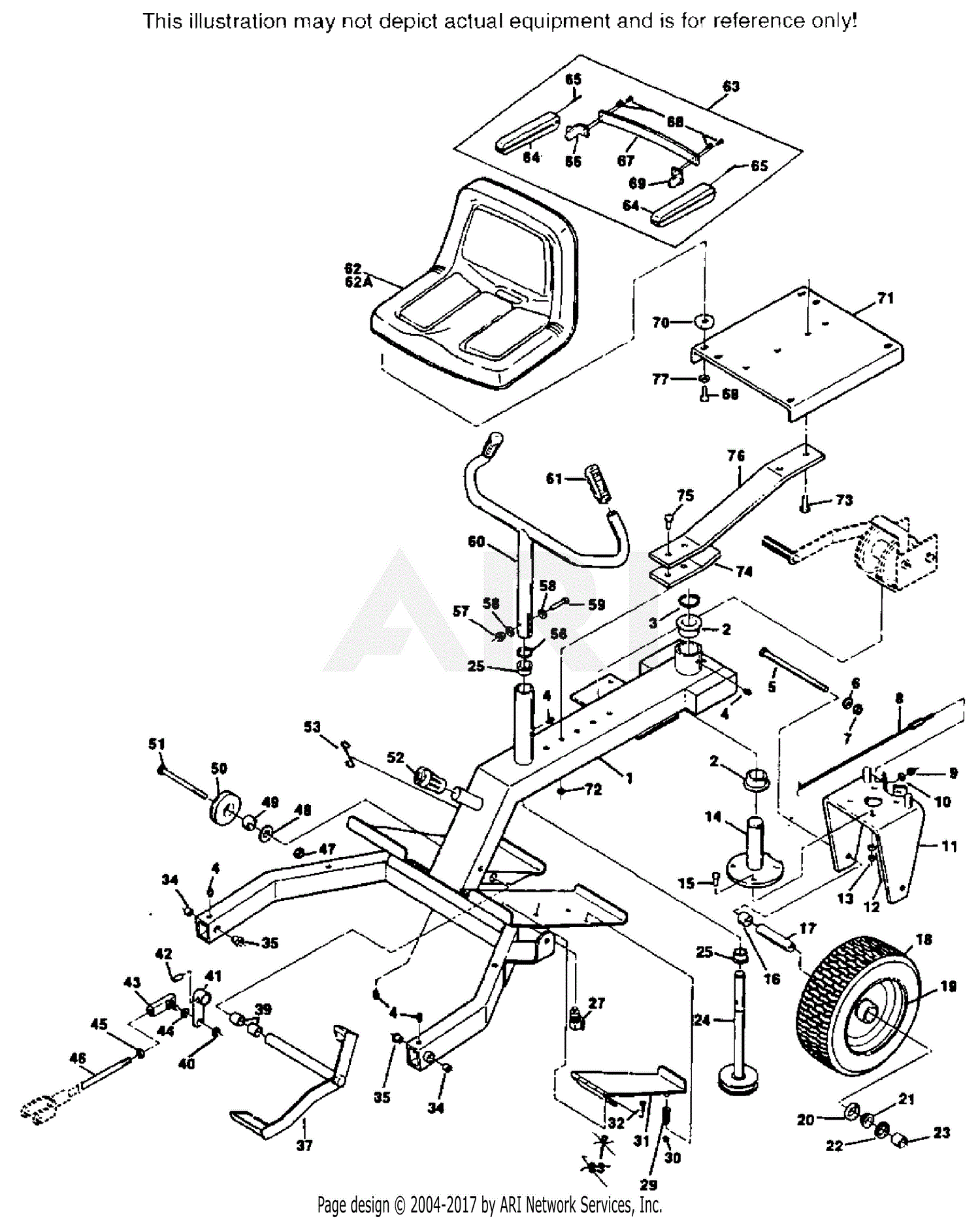 Scag STHM-20KH (30000-39999) Parts Diagram for RIDER FRAME ASSEMBLY