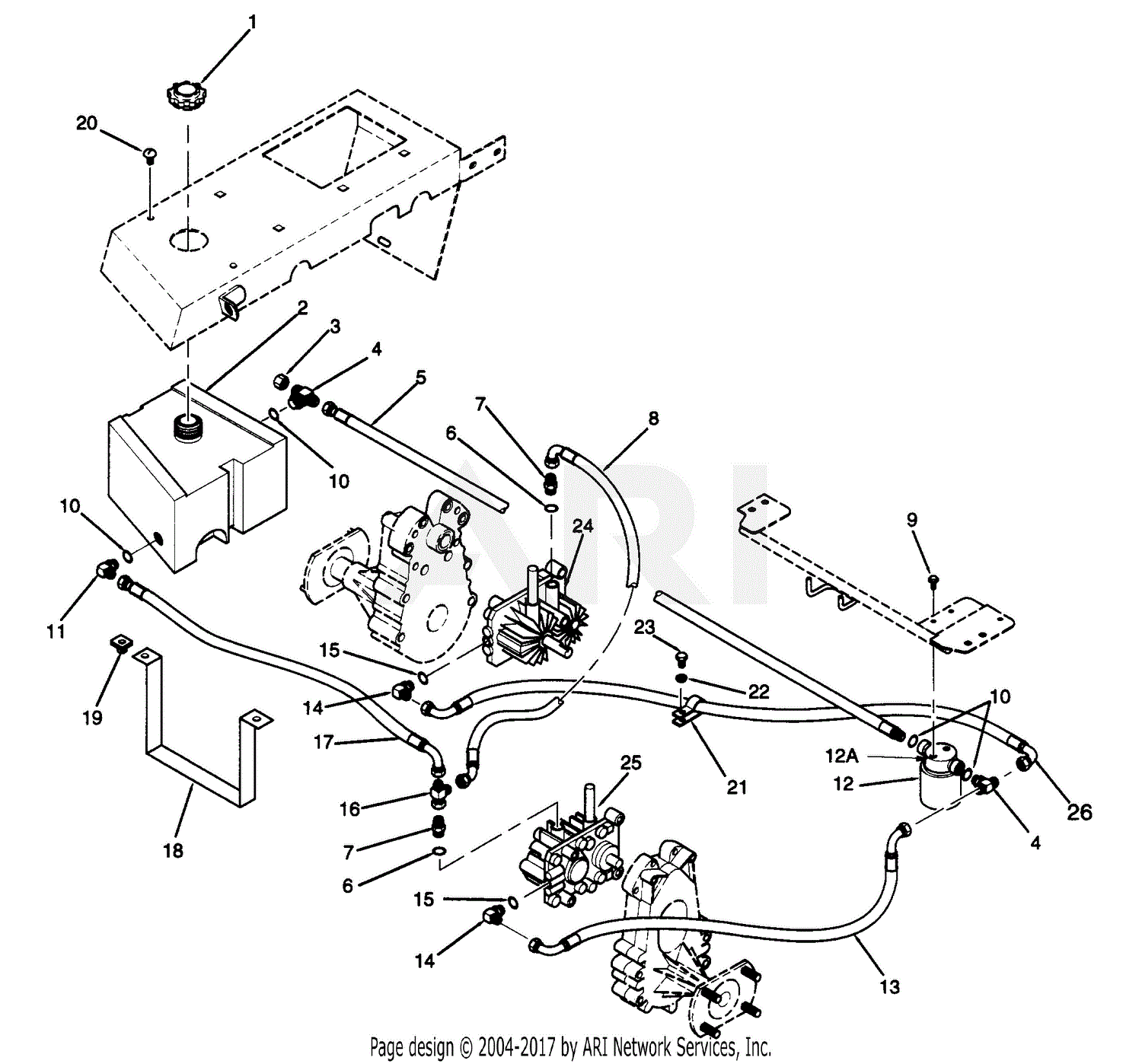 Scag STR-20CH (60000-69999) Parts Diagram for HYDRAULIC COMPONENTS AND ...