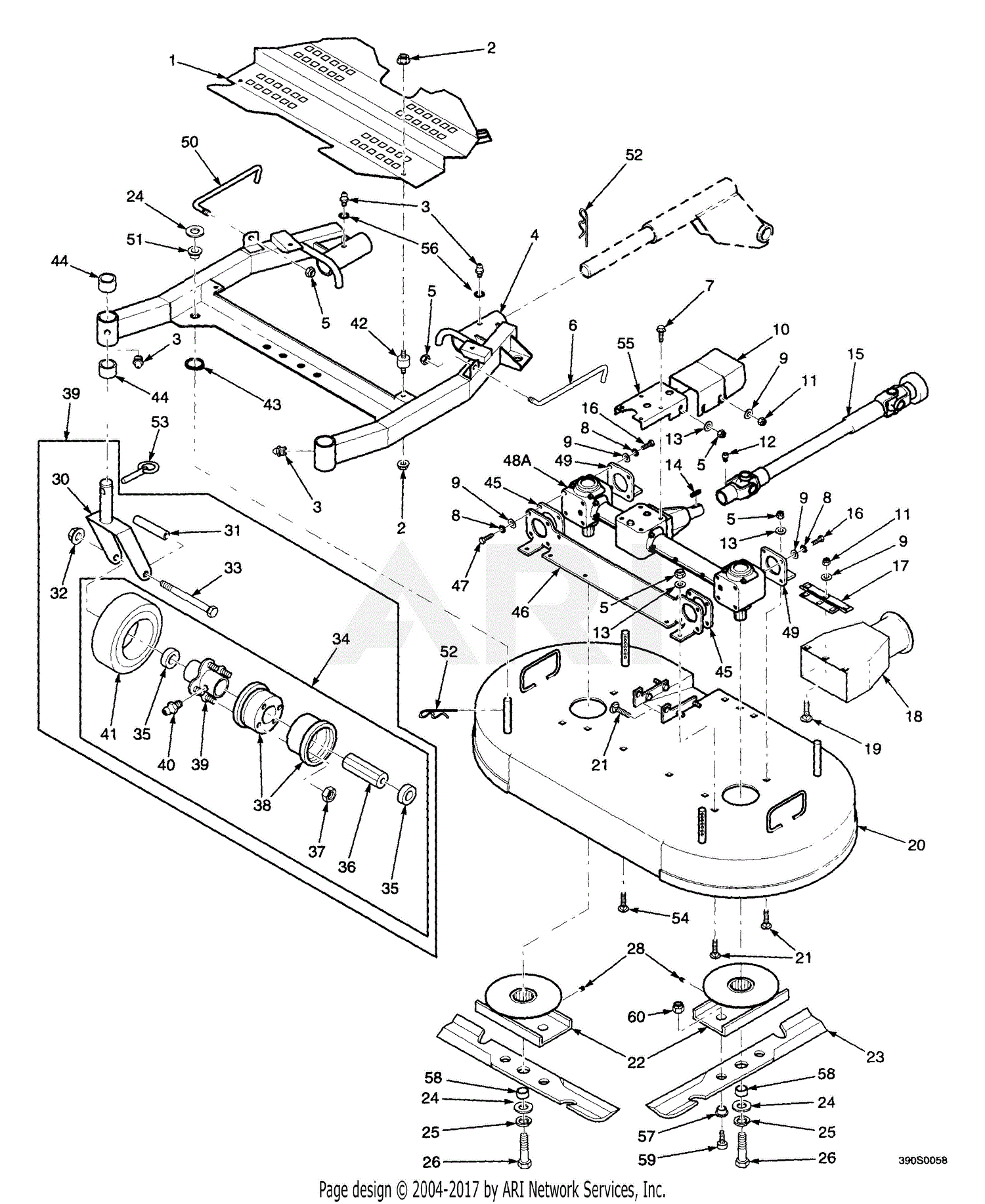 Scag STR-20CH (70000-79999) Parts Diagram for Cutter Deck