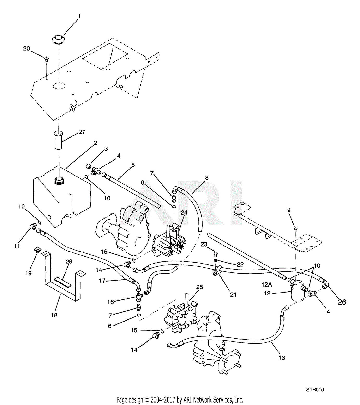 Scag STR-22CH (70000-79999) Parts Diagram for Hydraulic Components And ...