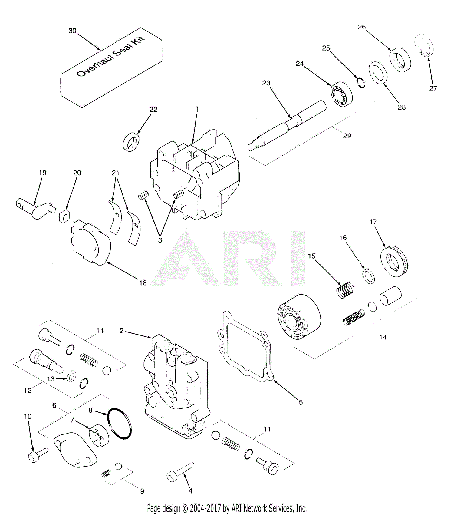 Scag STT52A-22KA (S/N 5480001-5489999) Parts Diagram for Hydraulic Pump ...