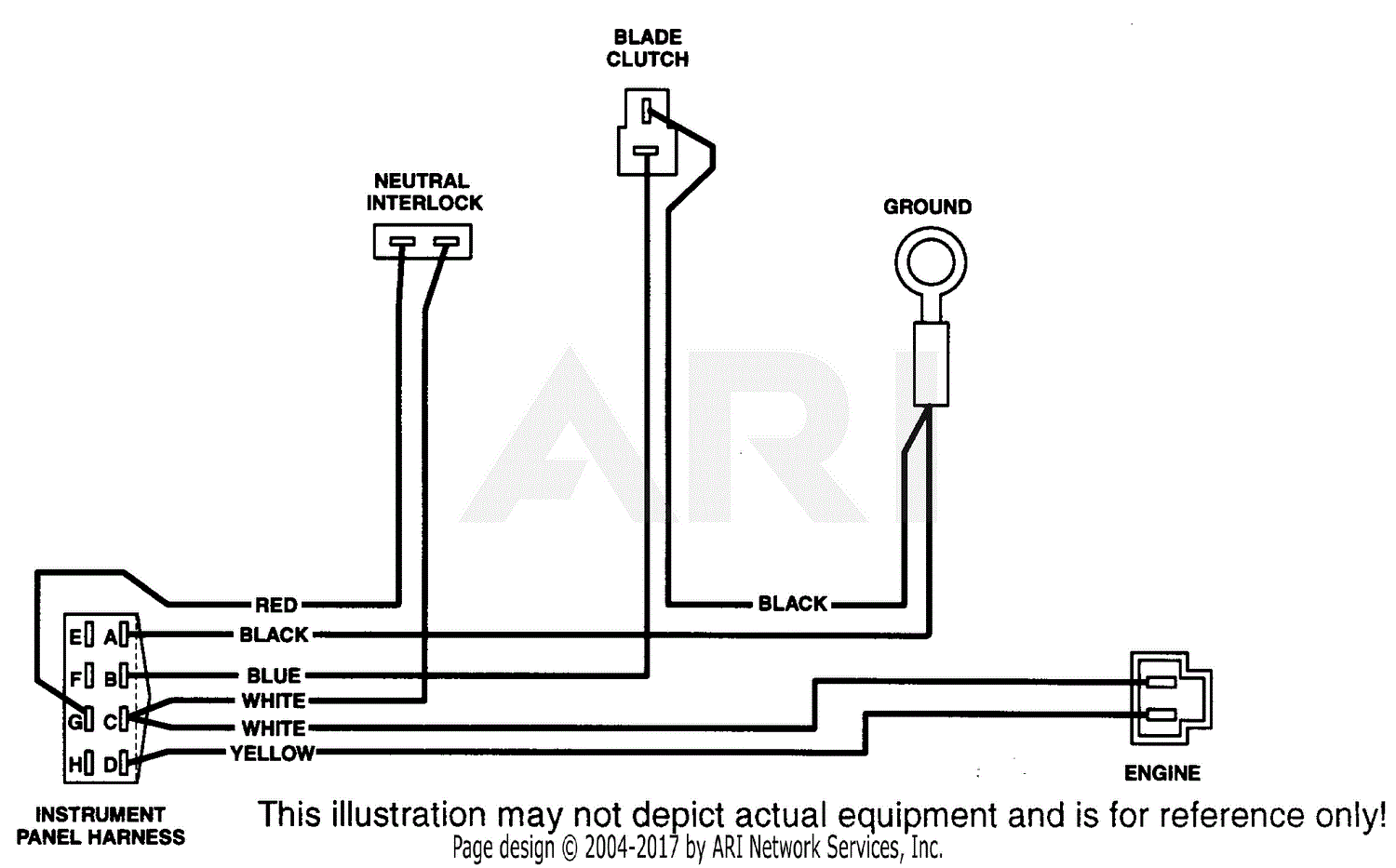 Scag SW-14KH-50001 Parts Diagram for ENGINE DECK WIRE HARNESS - KOHLER