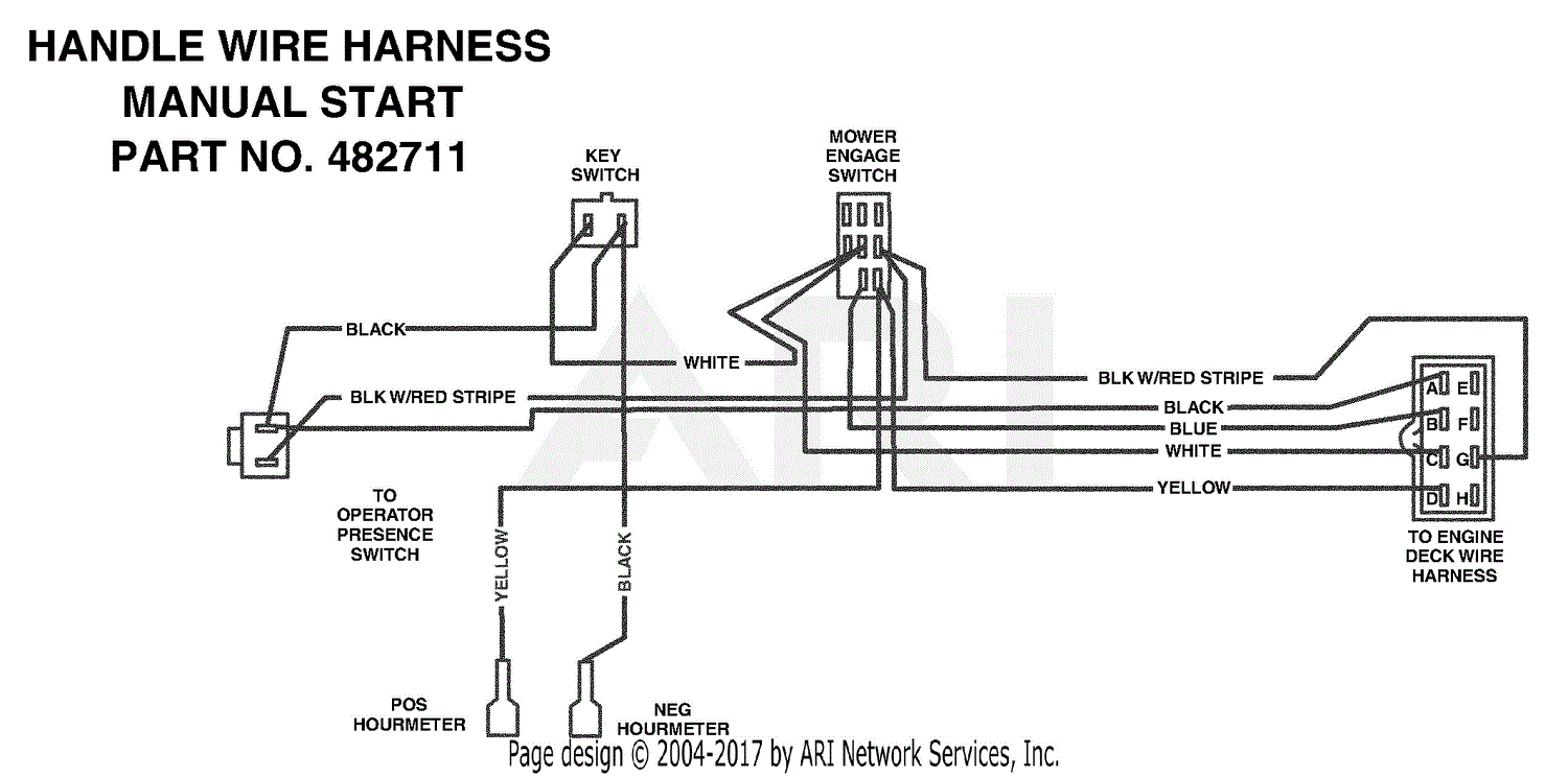 Scag Sw36a-13ka (s N 8010001-8019999) Parts Diagram For Handle Wire 