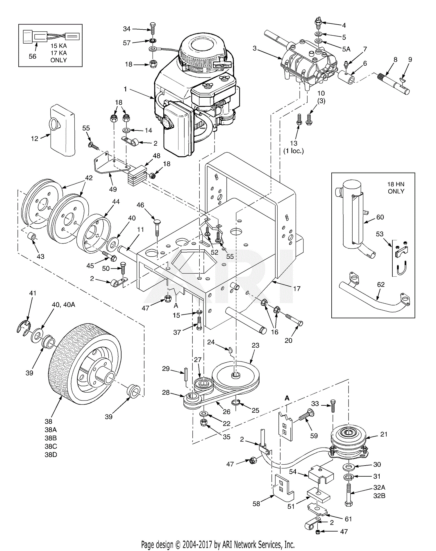 Scag SW48A-15KA (S/N 8950001-8959999) Parts Diagram for Engine Deck