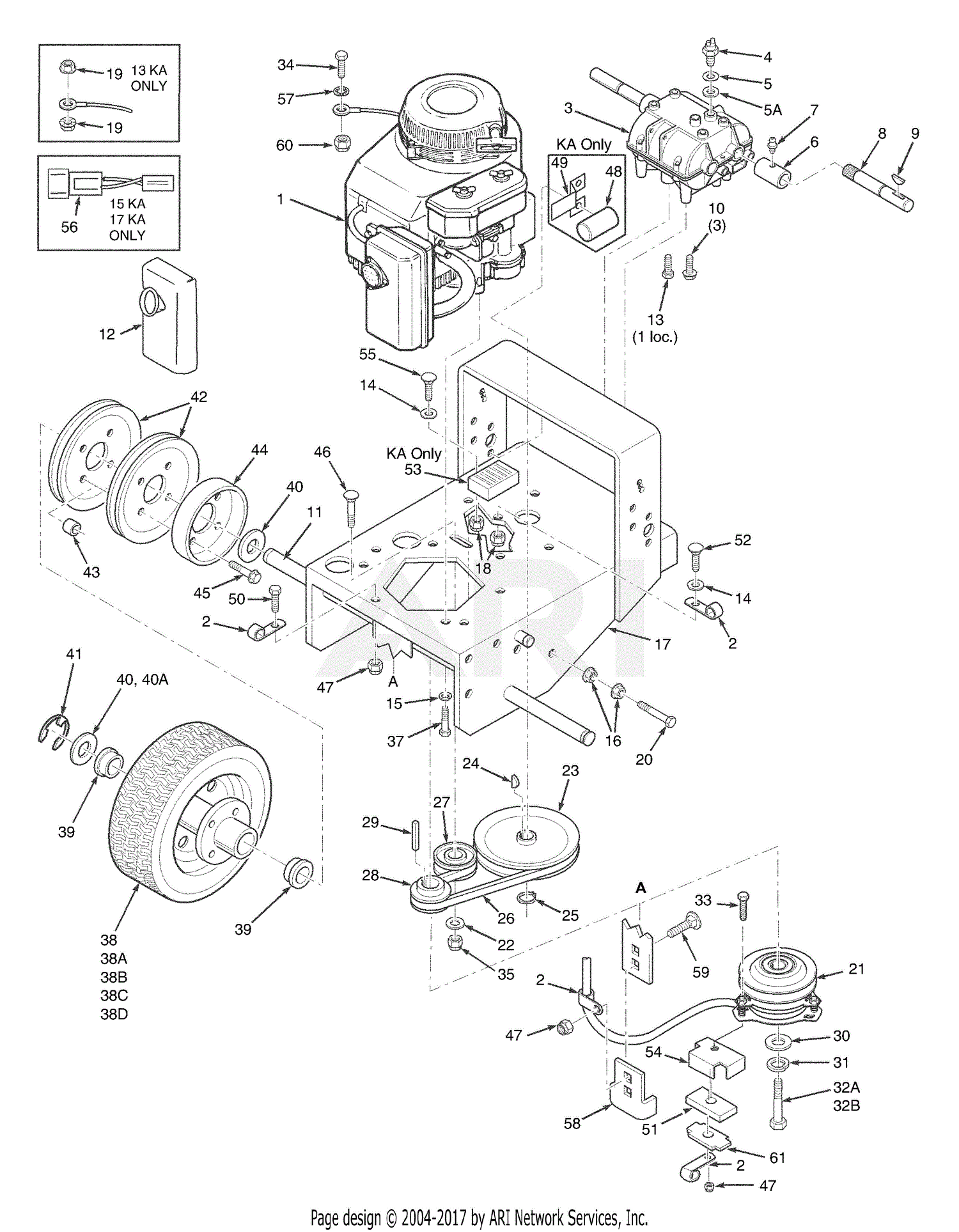 Scag SW48A-15KA (S/N 8060001-8069999) Parts Diagram for Engine Deck ...