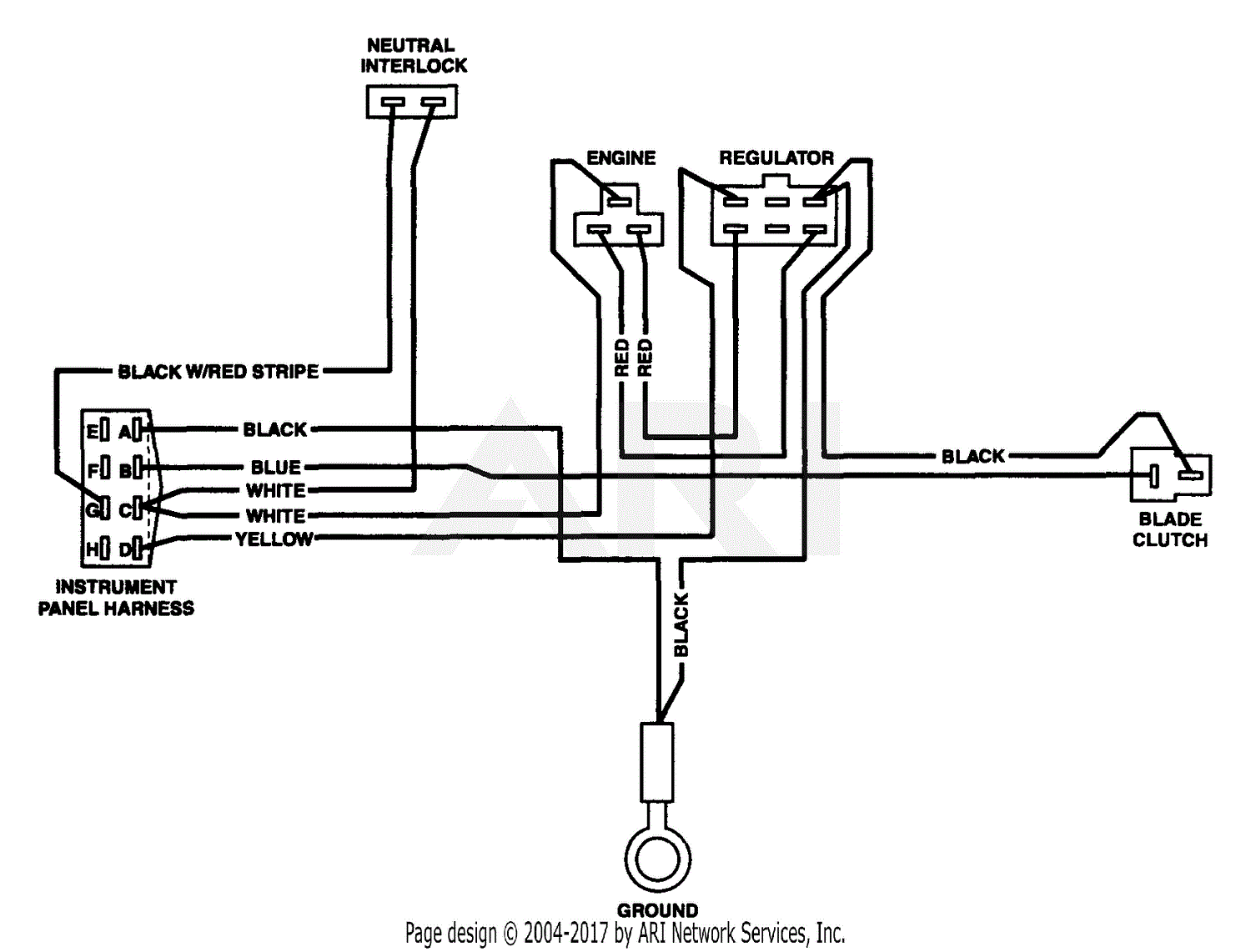 Scag SW48-14KA (S/N 4000001-4009999) Parts Diagram for Engine Deck Wire ...