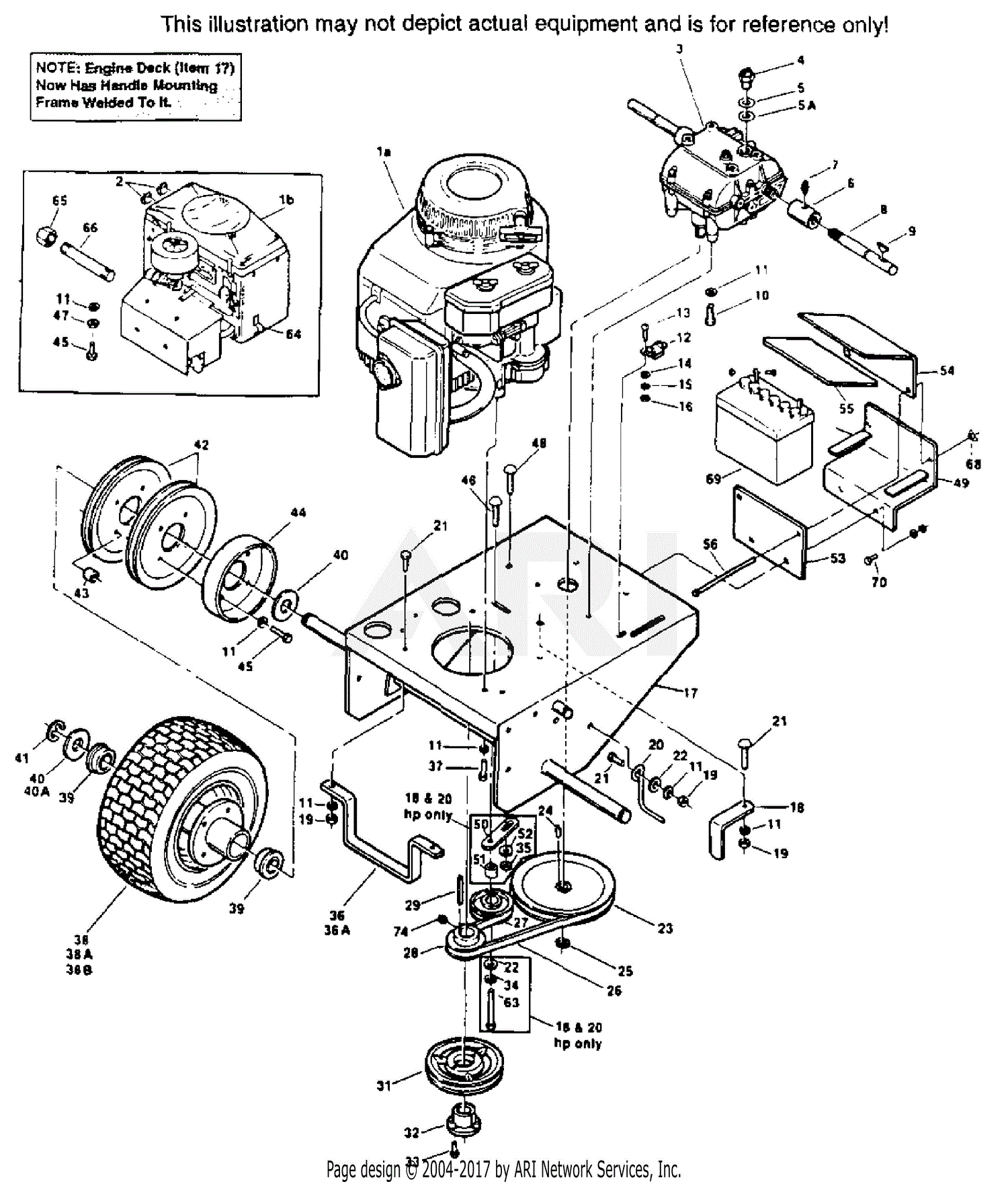 Scag SW48-14KH-10000 Parts Diagram for ENGINE DECK