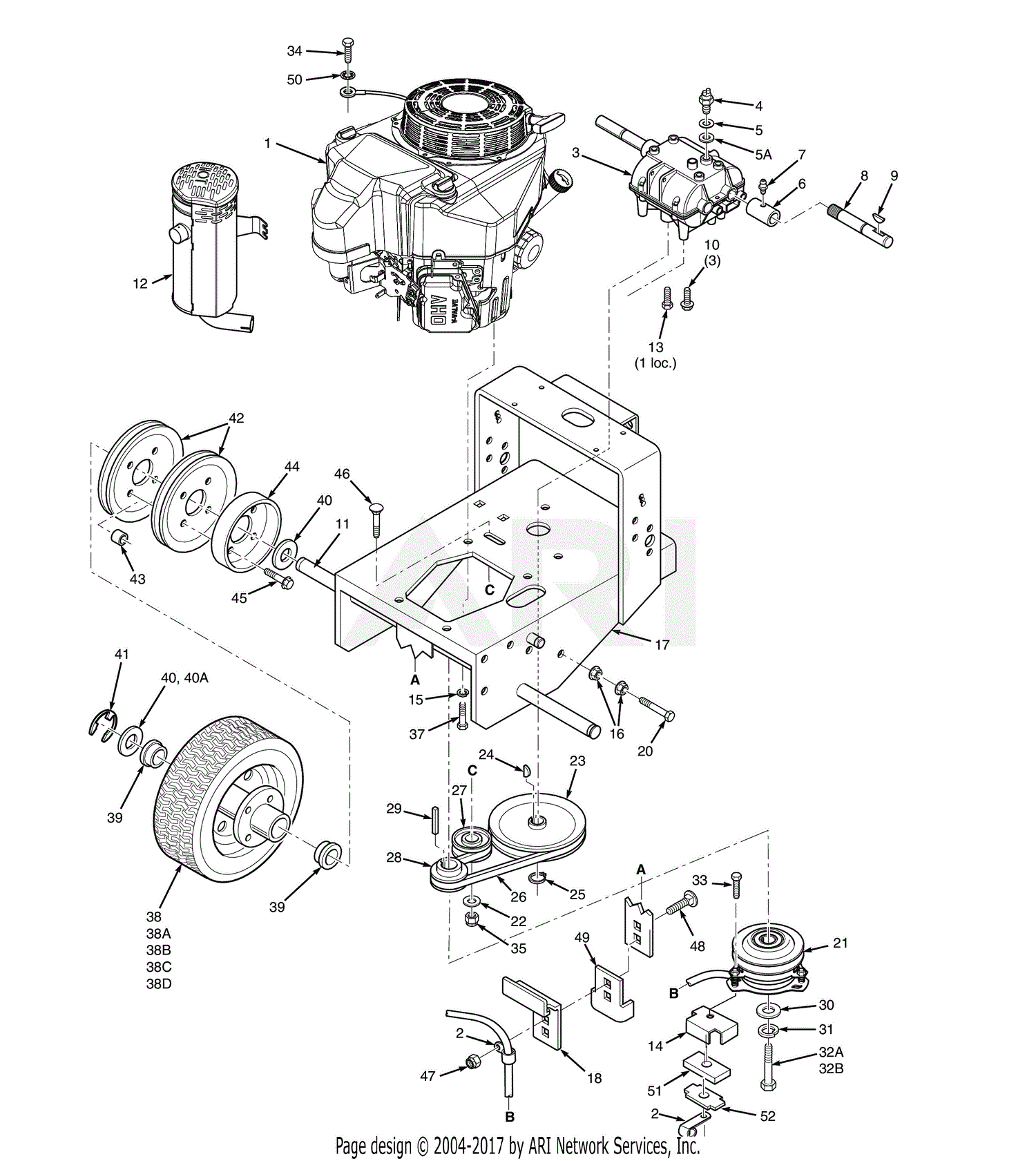 Scag SW48V-14FS (S/N N4300001-N4399999) Part No.6315 Parts Diagram for ...