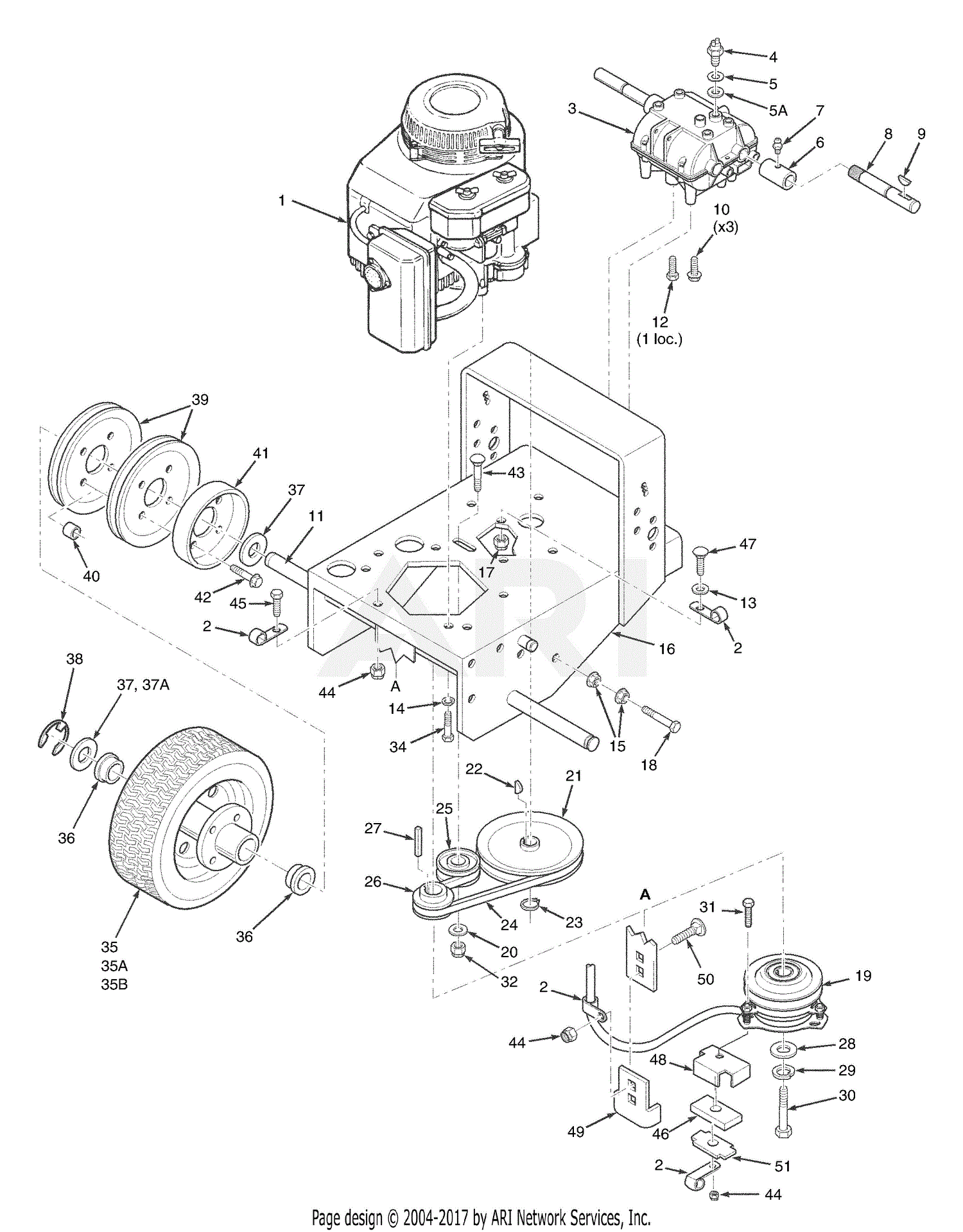 Scag Sw52a-18kh (s N 8100001-8109999) Parts Diagram For Engine Deck 