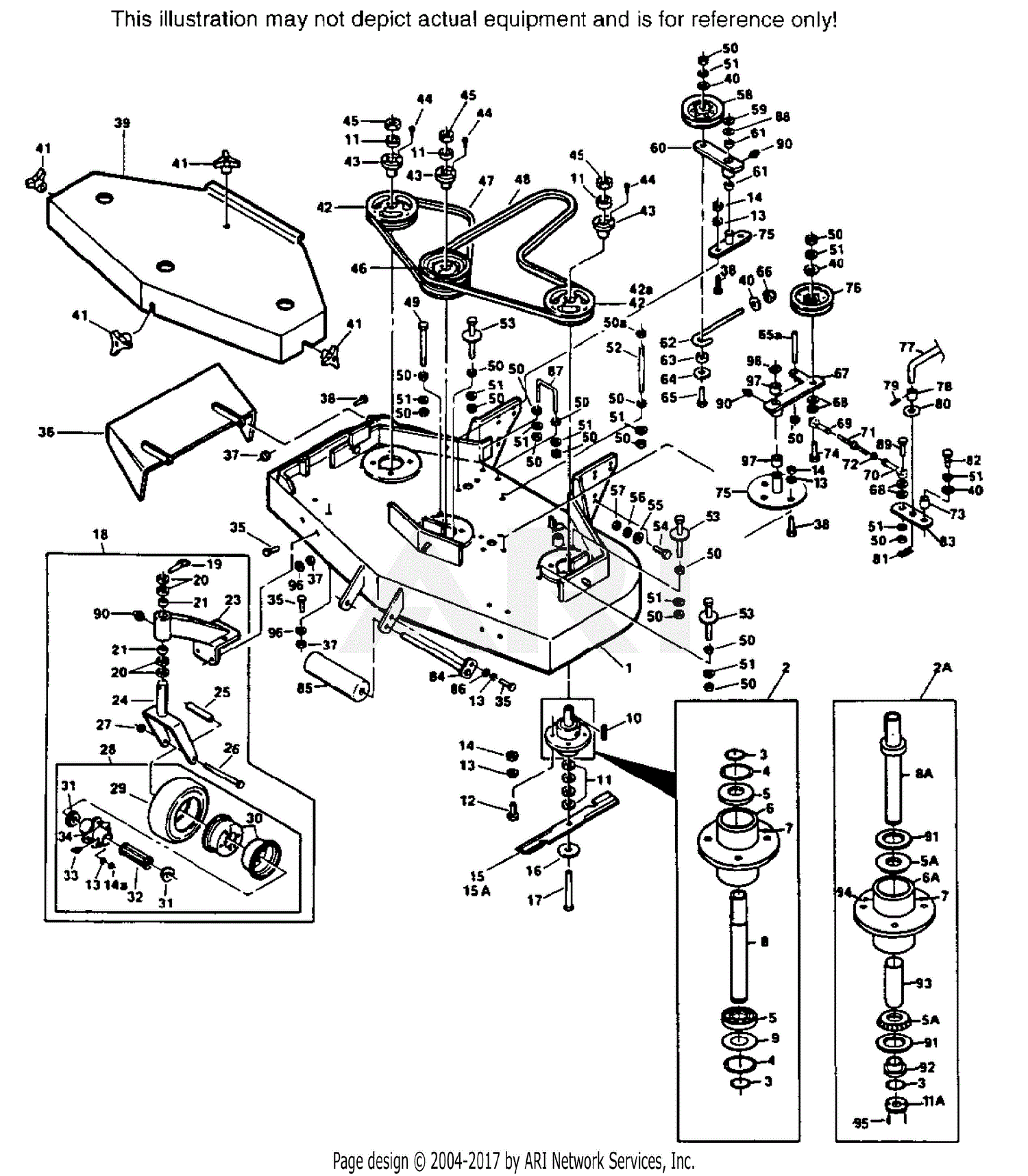 Scag SWZ-18KH-10000 Parts Diagram for CUTTER DECK 72"