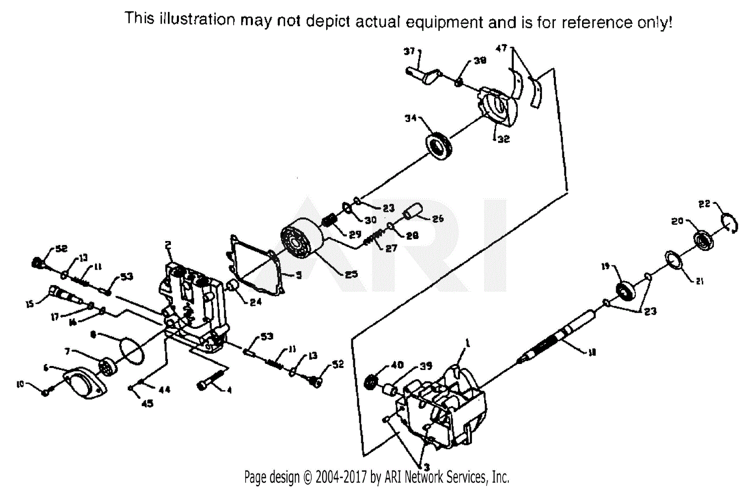 Scag SWZ-14KA-10000 Parts Diagram for SUNDSTRAND PUMP MODEL 117