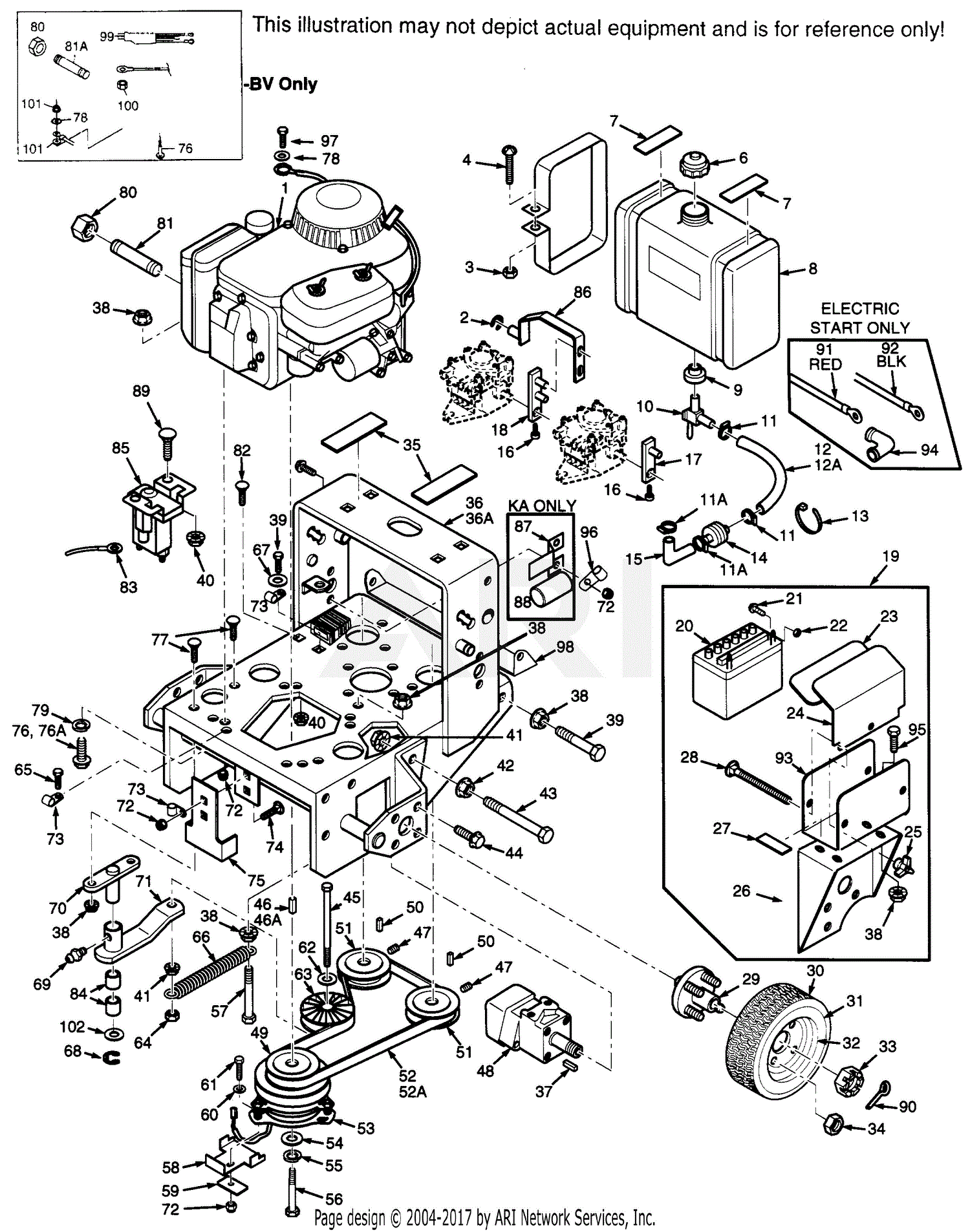 Scag SWZ-16BV-50001 Parts Diagram for ENGINE DECK