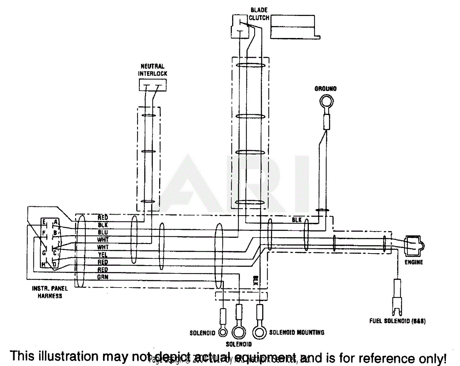 Scag SWZ-16BVE-50001 Parts Diagram for WIRE HARNESS ENG. DECK - 16BVE