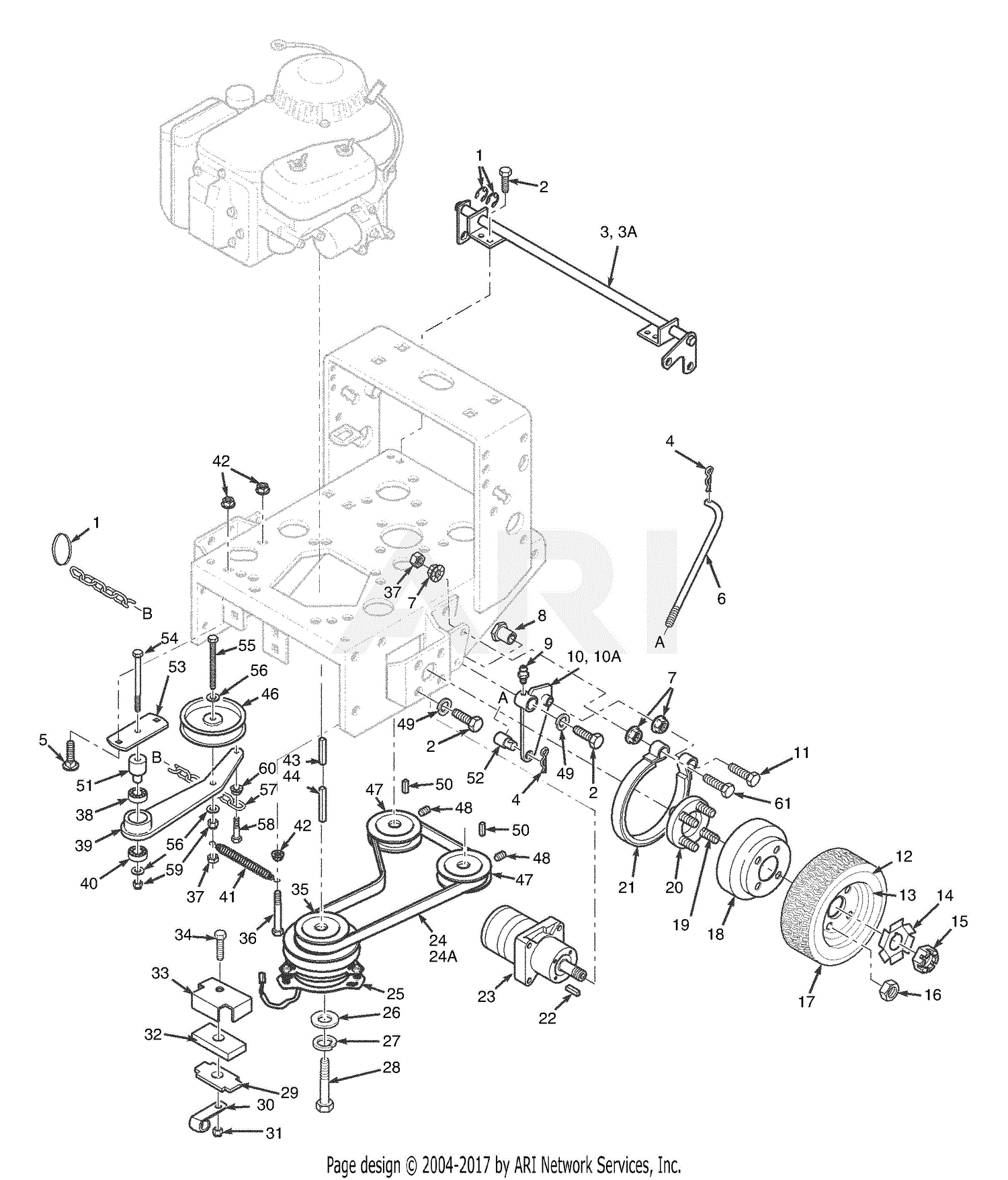 Scag SWZ-21KAE (S/N 8210001-8219999) Parts Diagram for Drive And Brake ...