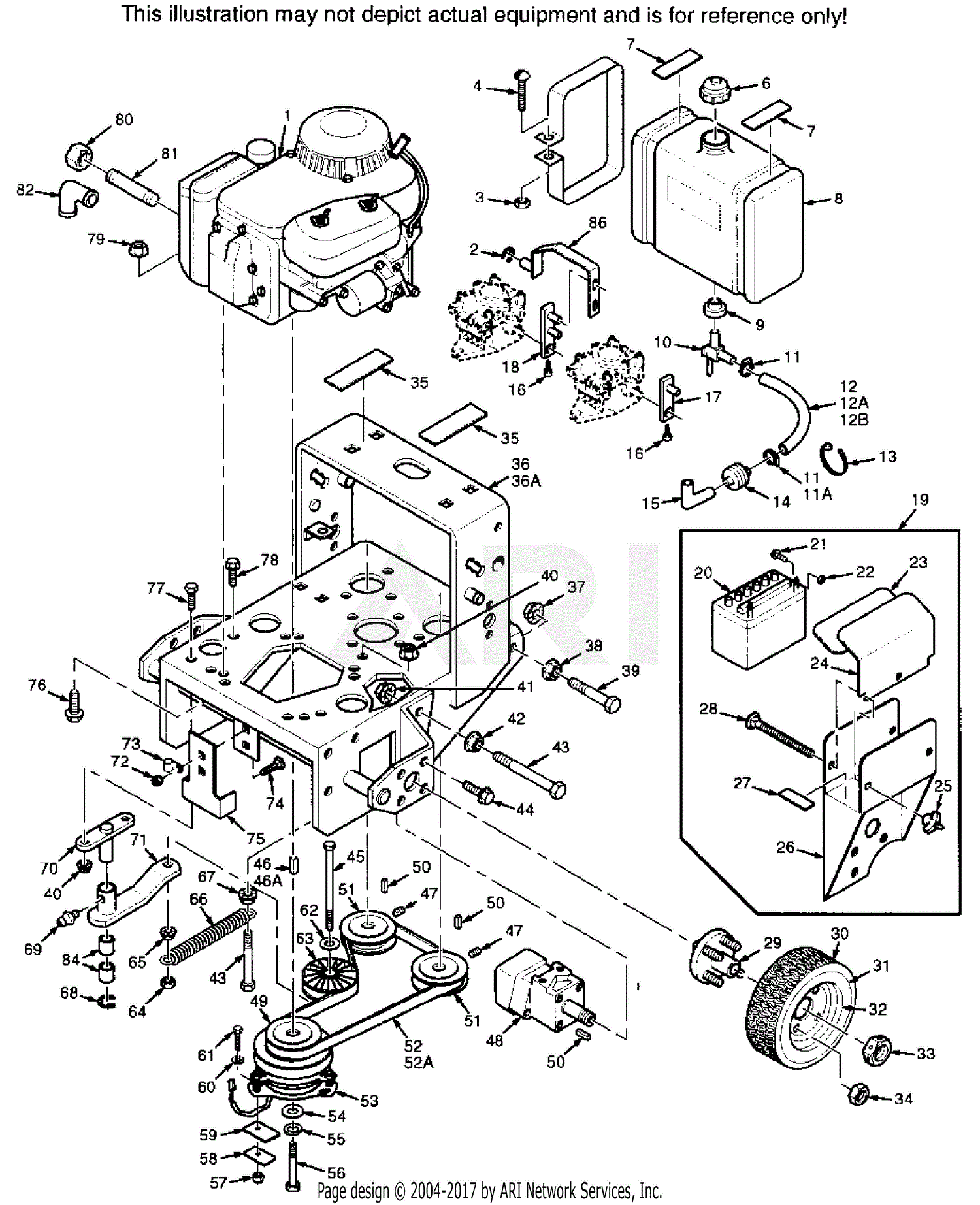 Scag SWZ48-14KH-40000 Parts Diagram for ENGINE DECK