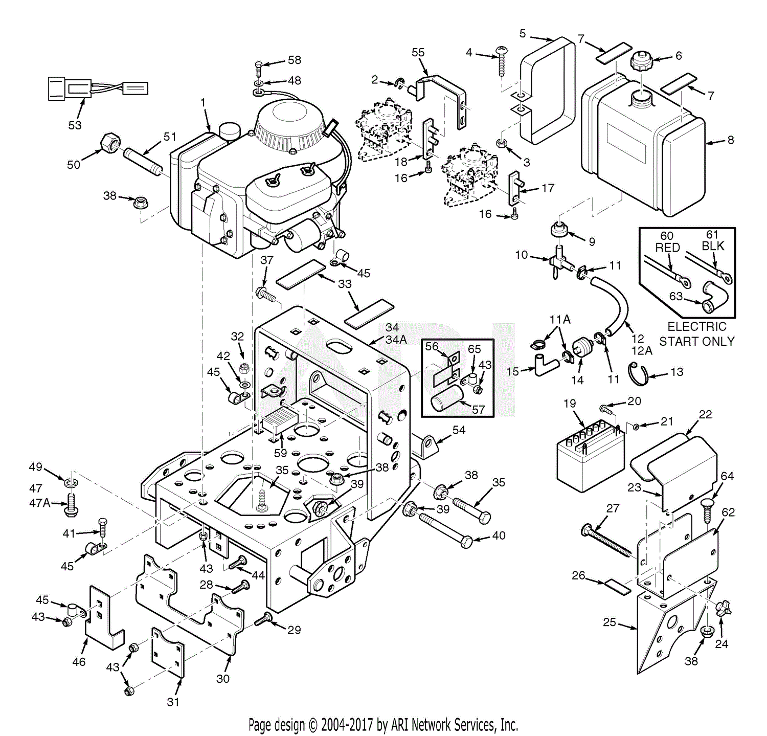 Scag SWZ48A-17KA (S/N 5170001-5179999) Parts Diagram for Engine Deck