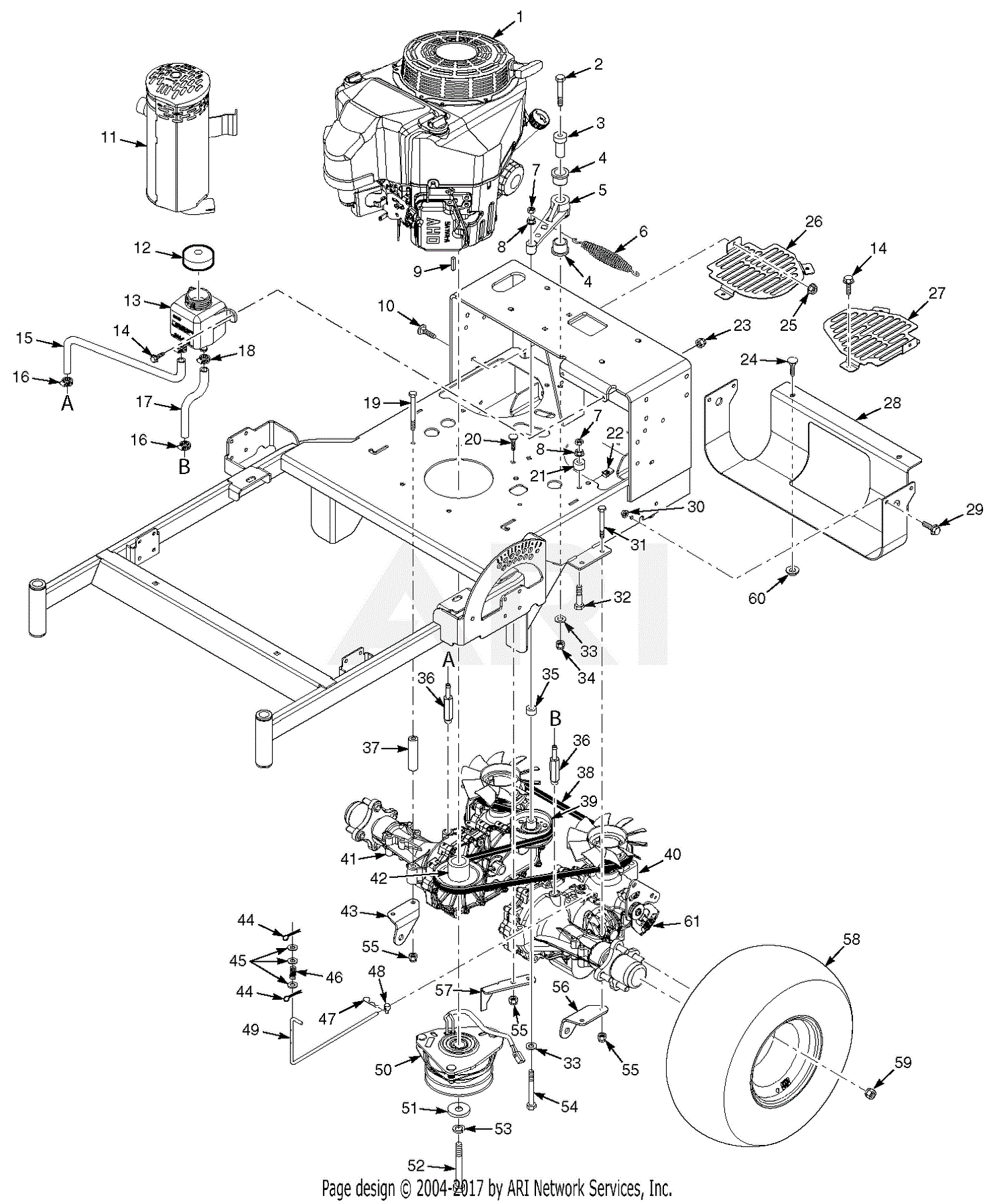 Scag SWZT48-15FS Walk-Behind (S/N K9900001-K9999999) Parts Diagram for ...