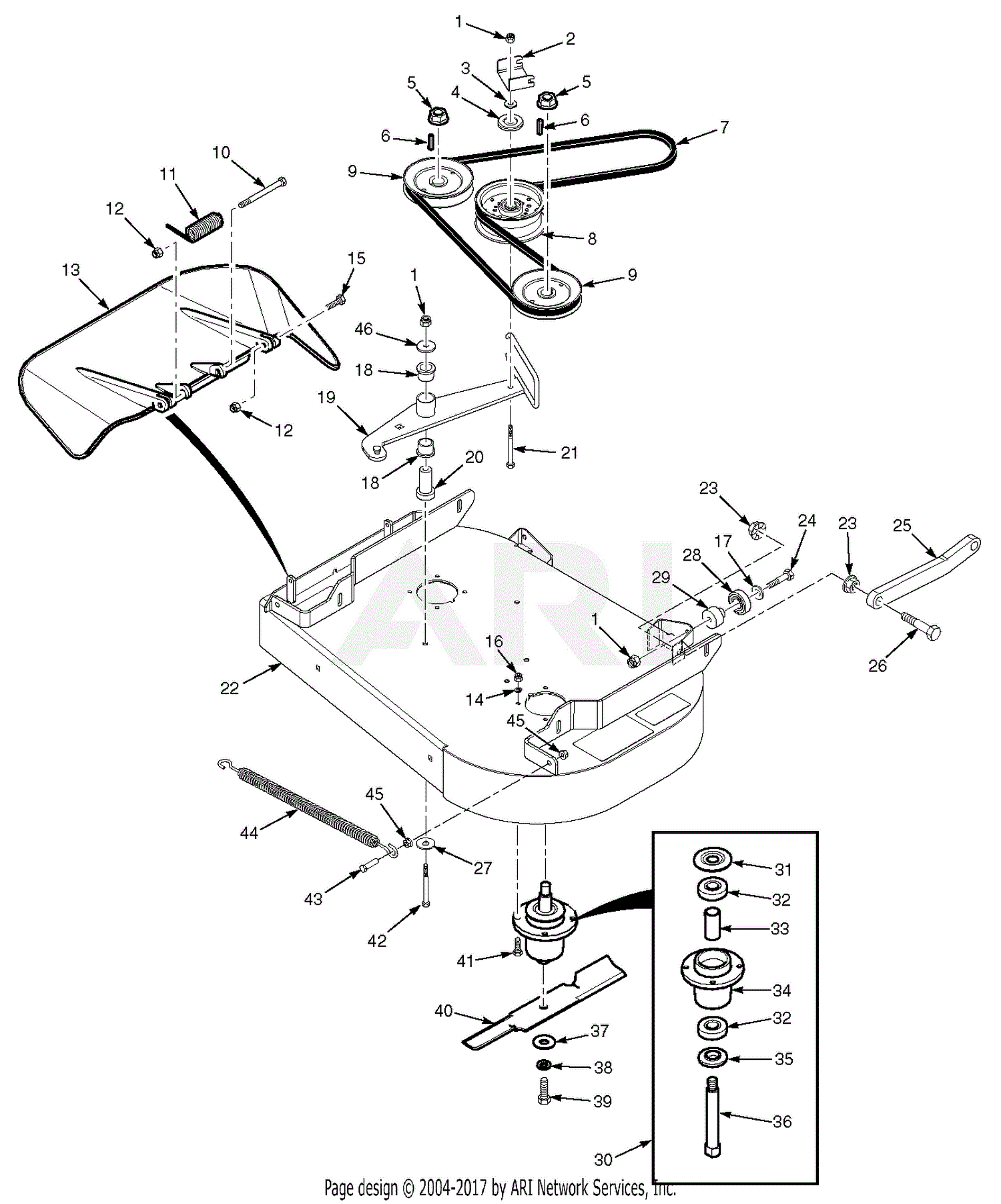 Scag SWZT36-14FS Walk-Behind (S/N L3400001-L3499999) Parts Diagram for ...